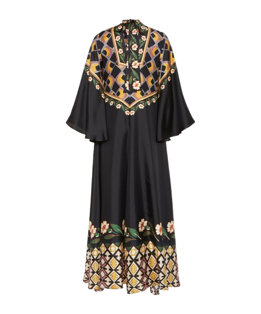 La Doublej Magnifico Silk Dress In Green