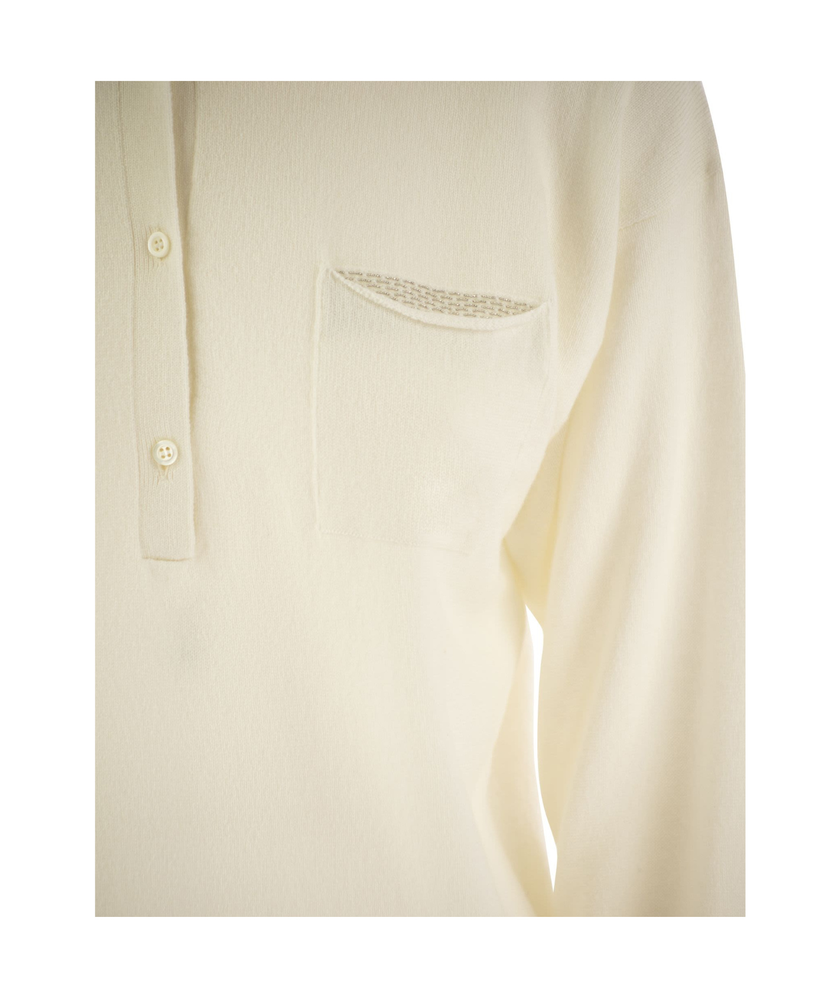 Shop Peserico Chain-link Detailed Drop Shoulder Jumper In Nude