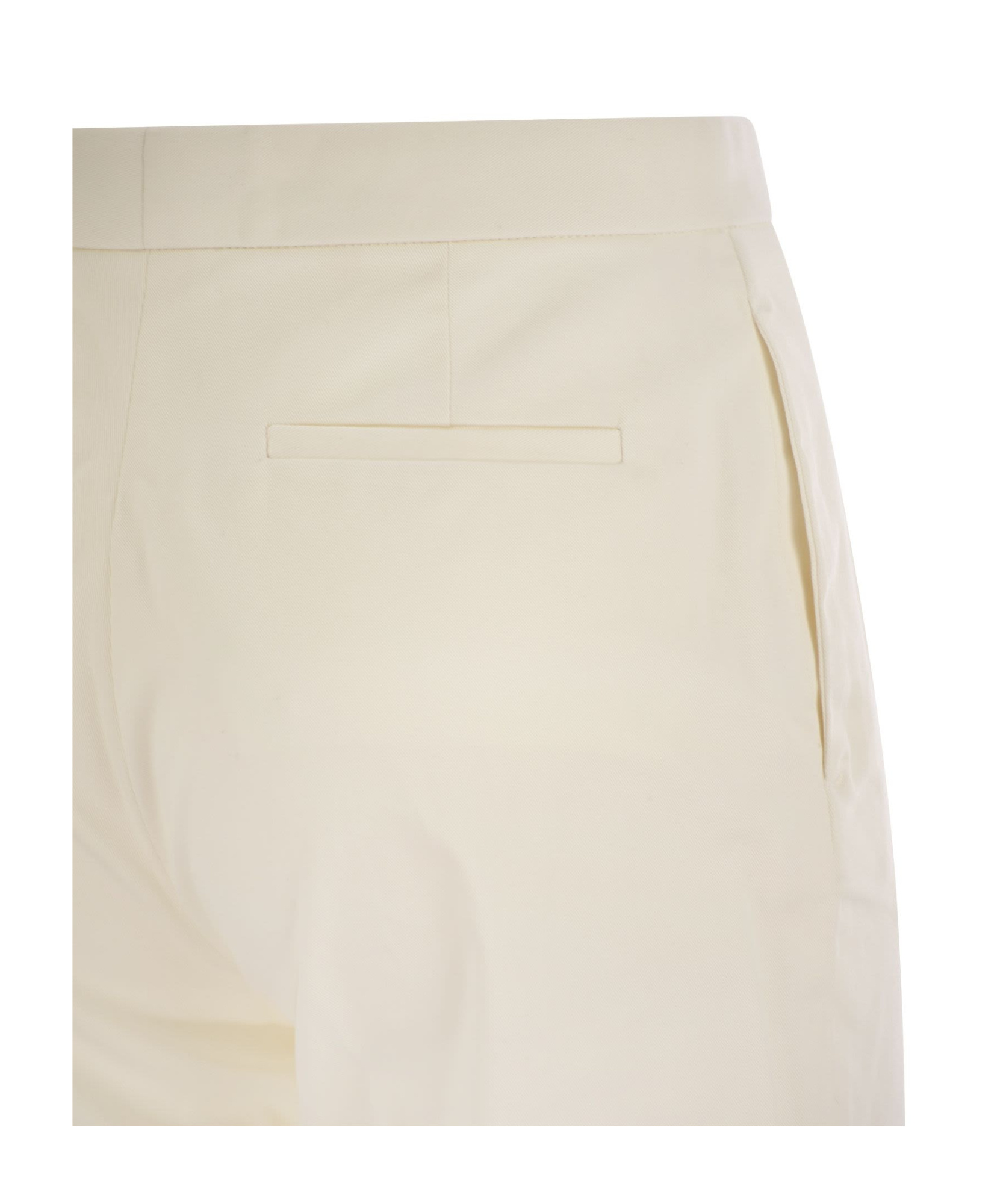 Fabiana Filippi Cotton Gabardine Trousers In Nude