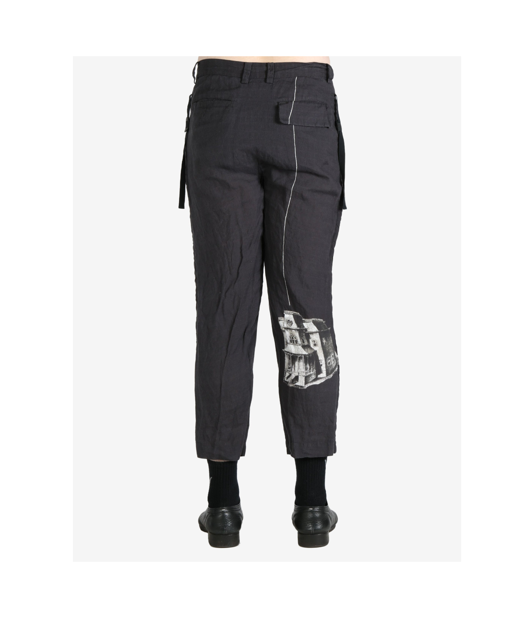 Undercover Belt-loop Casual Pants In Black