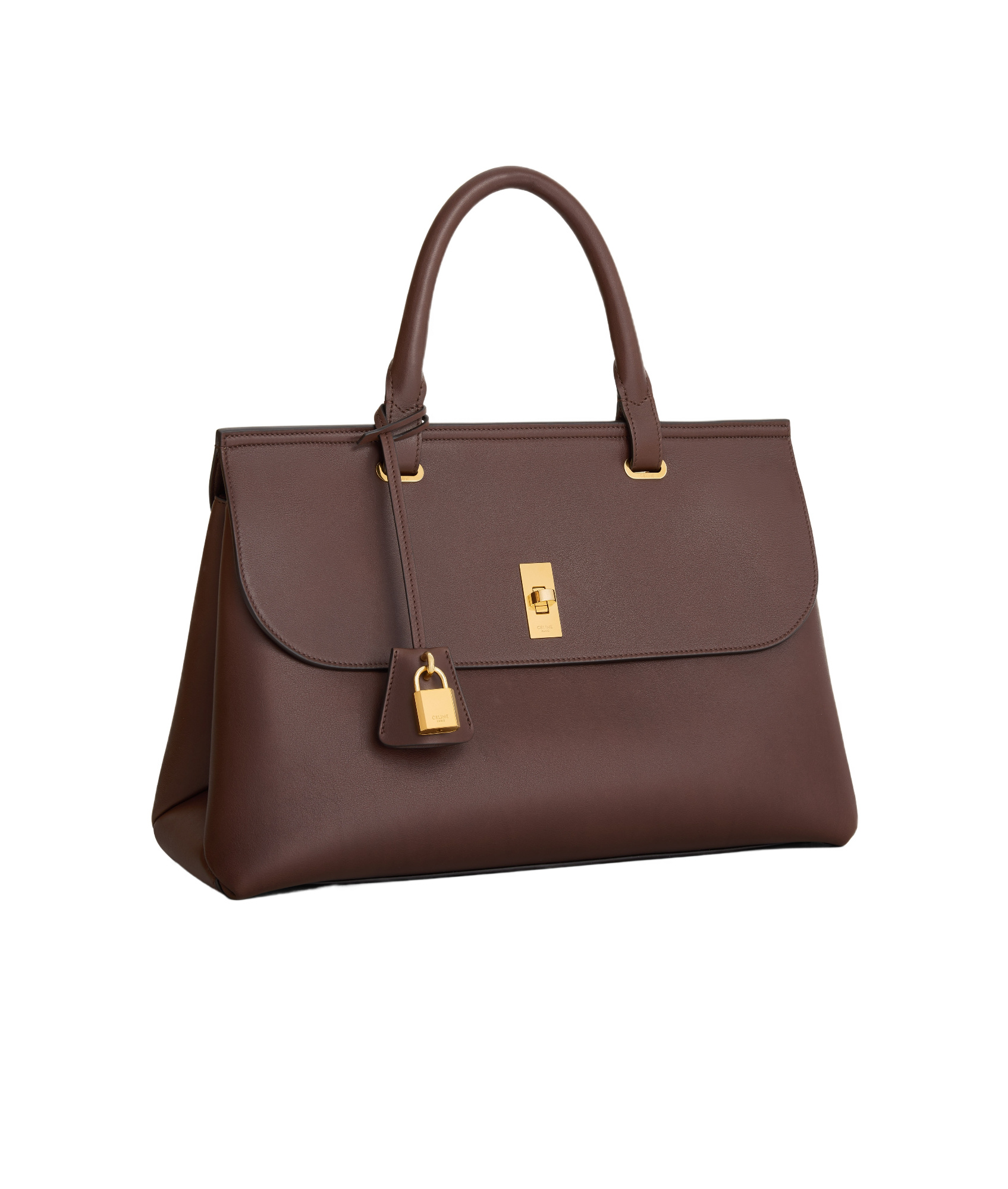 Celine Medium Clamshell Handbag In Red