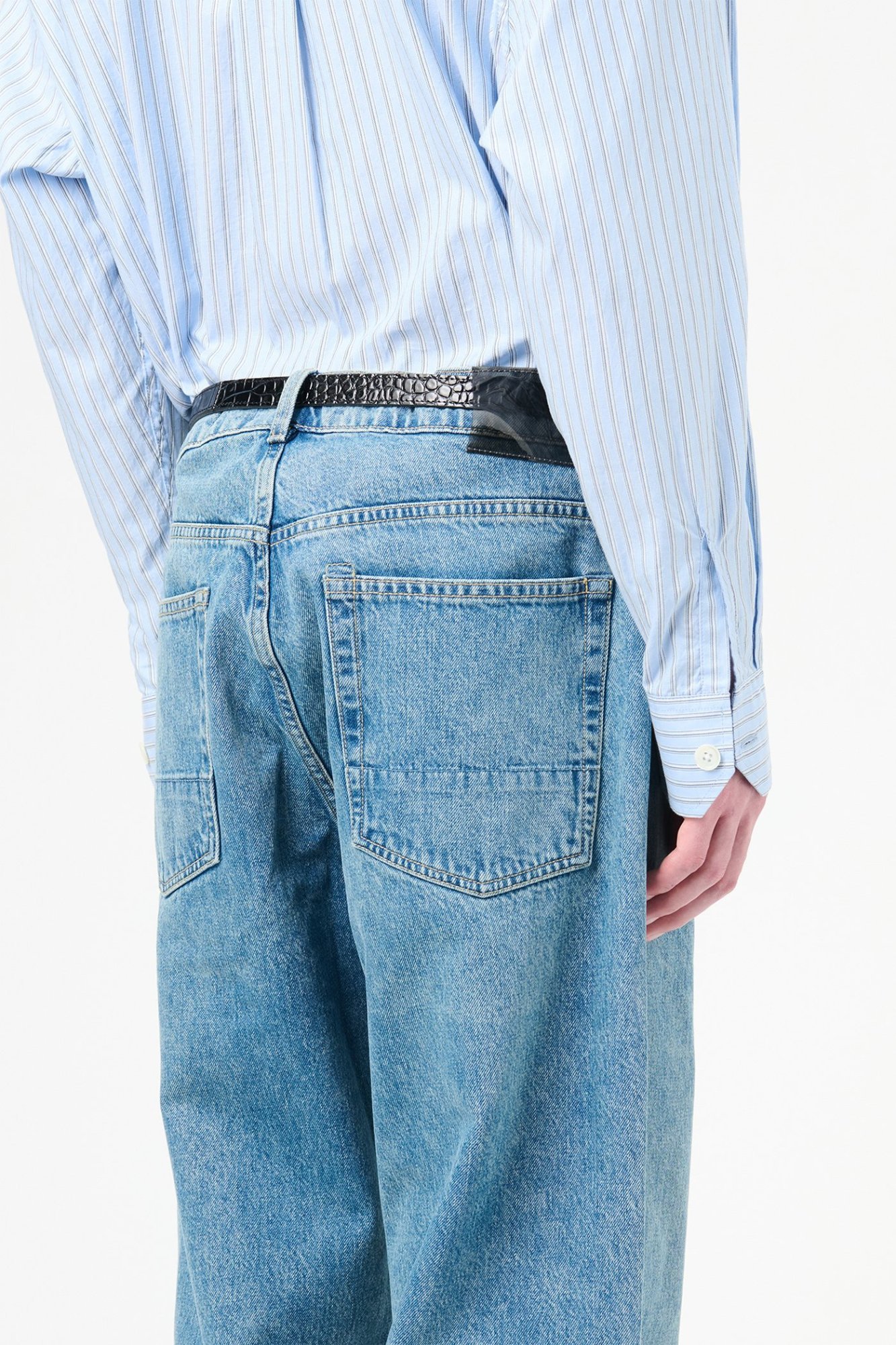 Our Legacy Third Cut Logo-patch Jeans In Blue