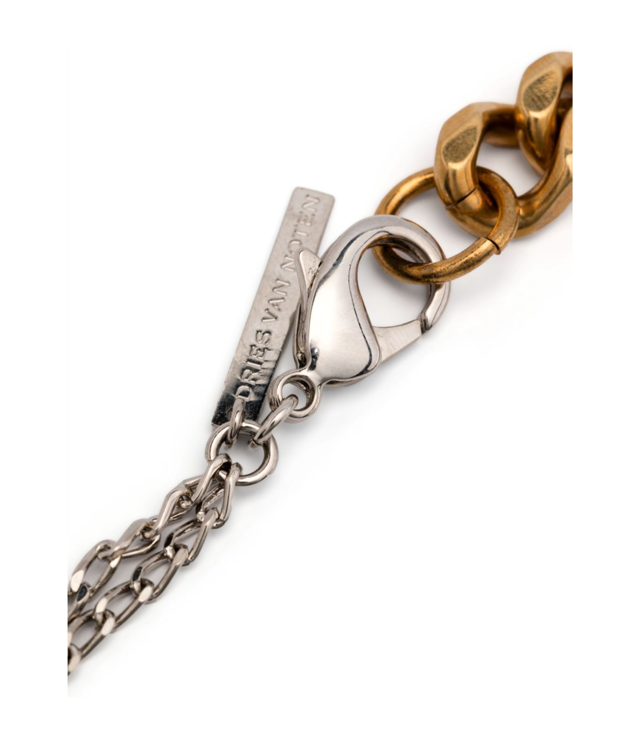 Dries Van Noten Tiger-eye Necklace In Neutral