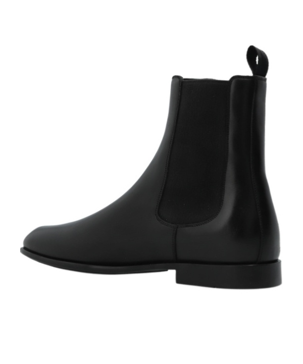 Ferragamo Pointed Toe Ankle Boots With Elastic Side Panels In Black
