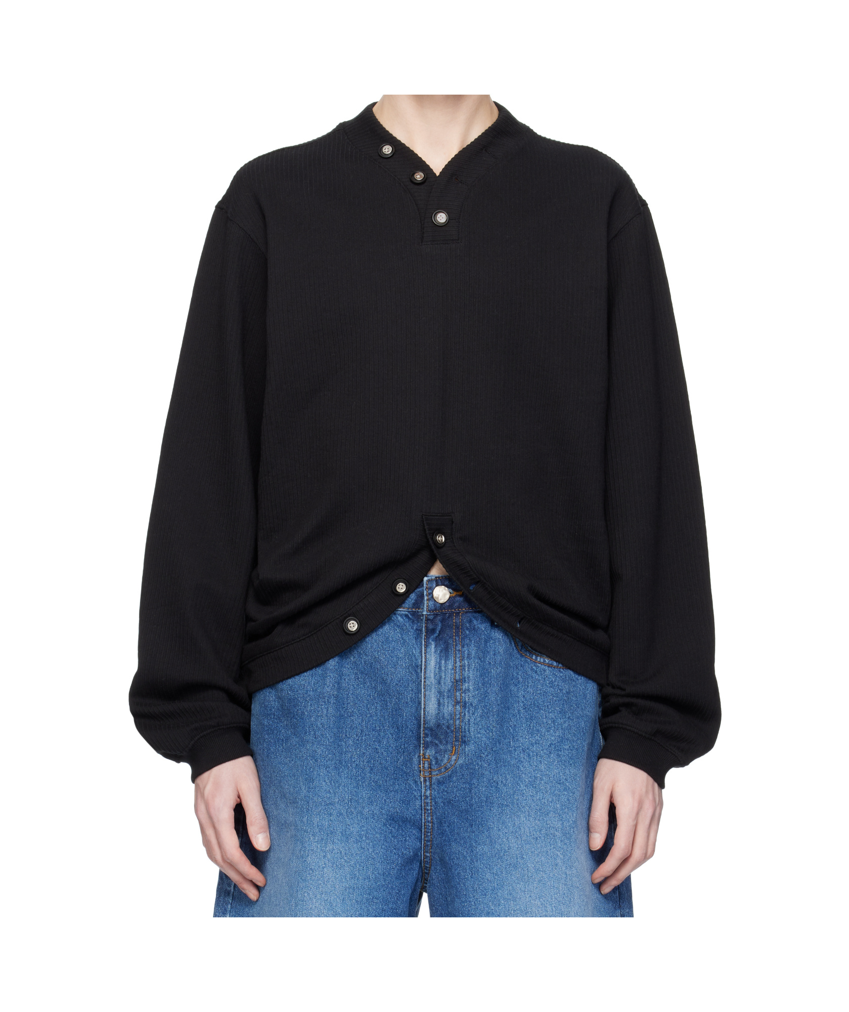 Ader Error Long-sleeved Sweater In Black