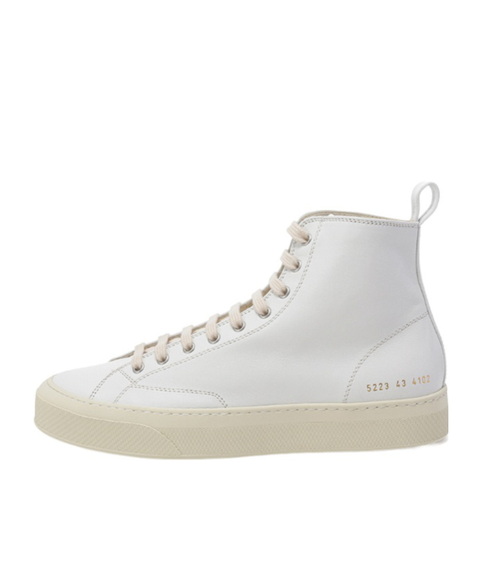 Common Projects Logo Logo High-top Skate Shoes In White