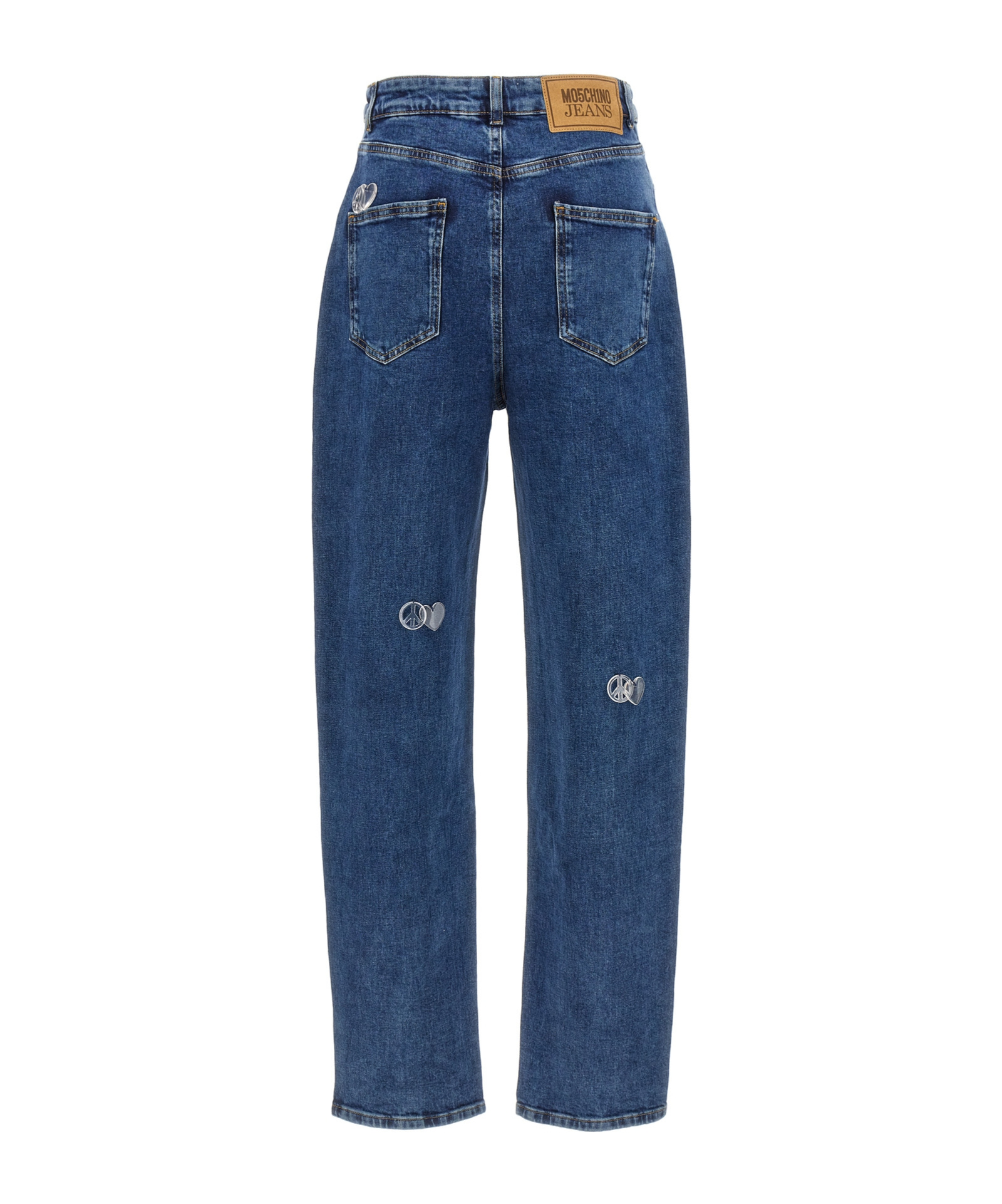 Moschino Symbols Charms Trousers In Blue