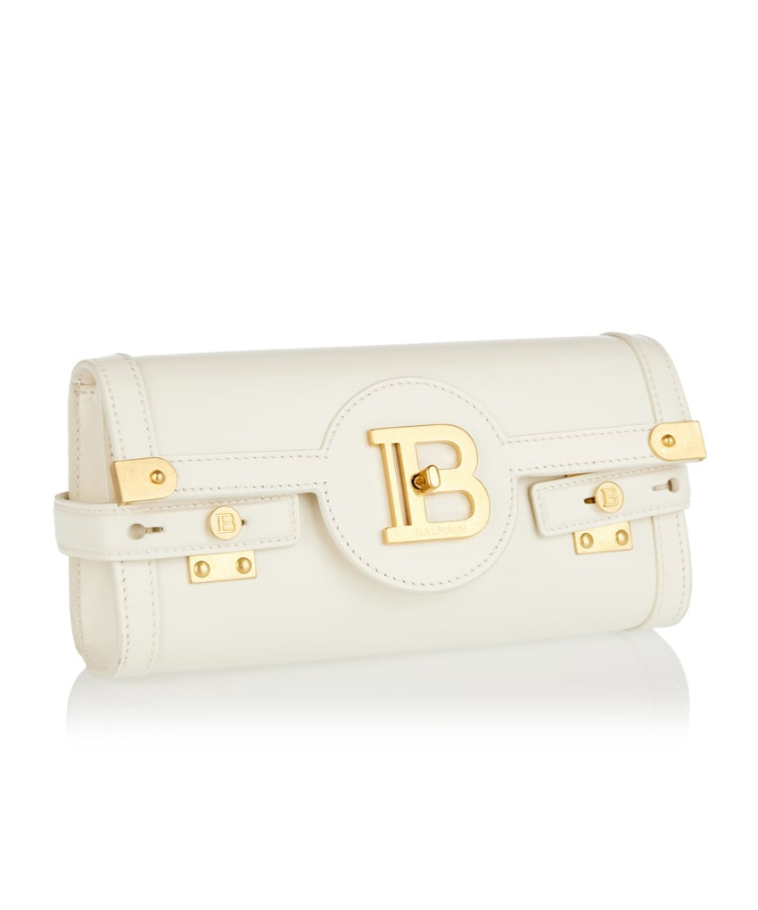 Balmain Logo Shoulder Bag In White