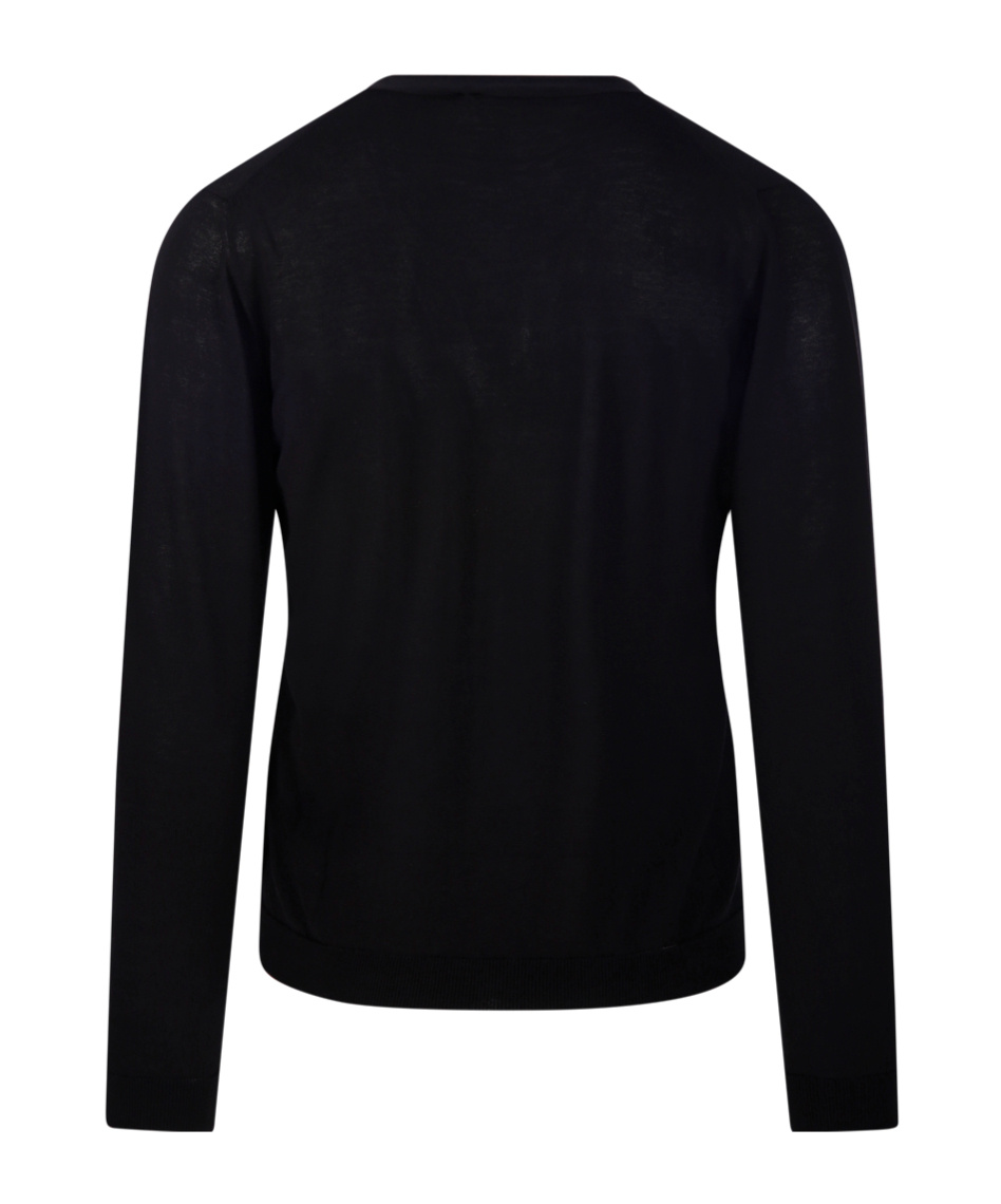 Roberto Collina V-neckline Ribbed Cuffs Long Sleeves