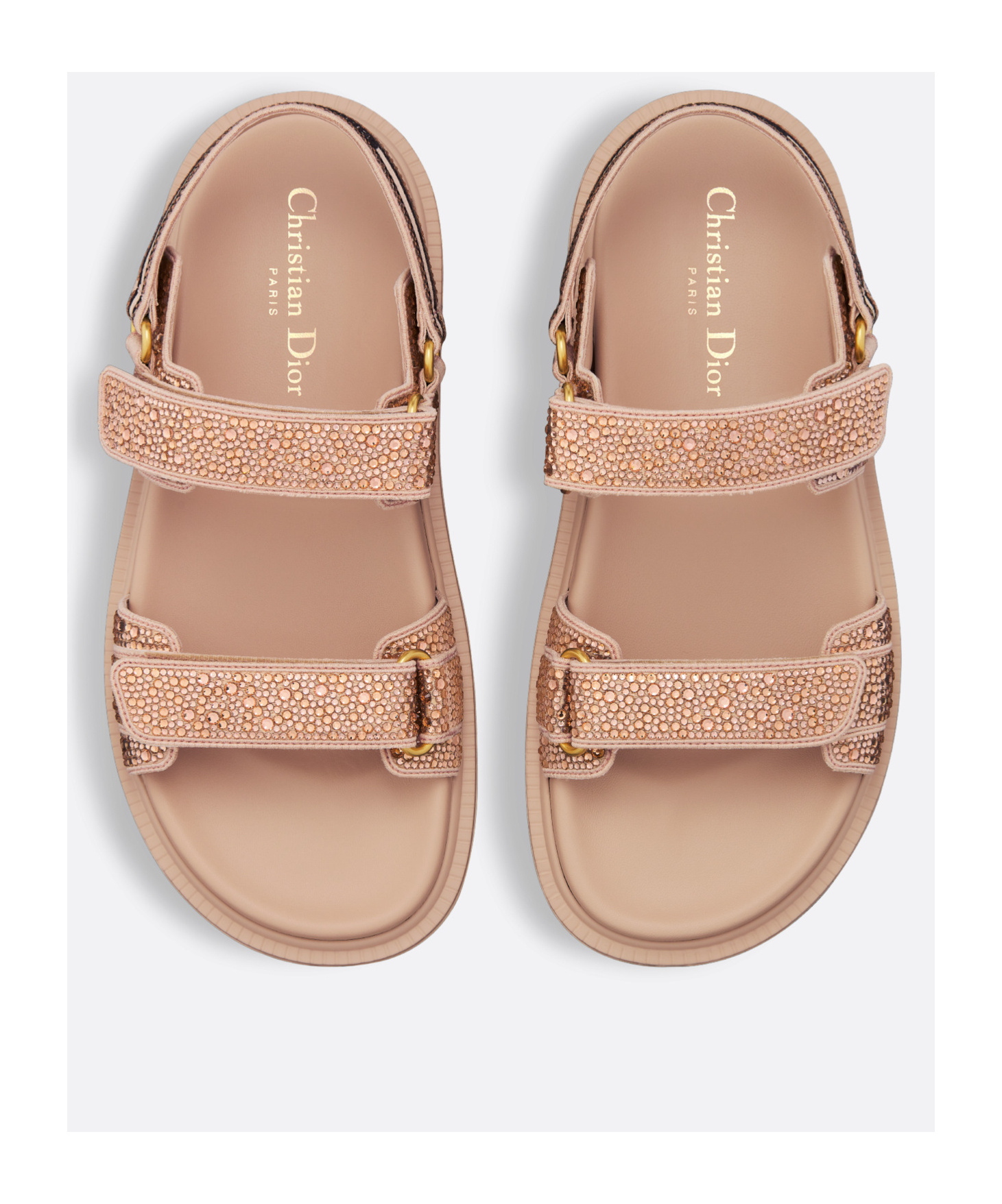 Dior Act Flat-soled Sandals In Nude