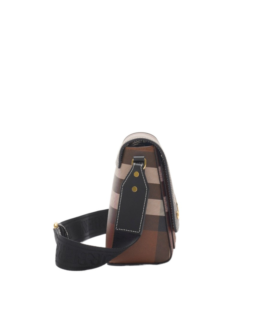 Burberry Note Giant Check E-canvas Crossbody Bag