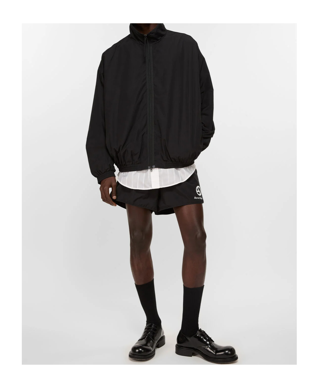 Acne Studios Long-sleeved Casual Jacket In Black
