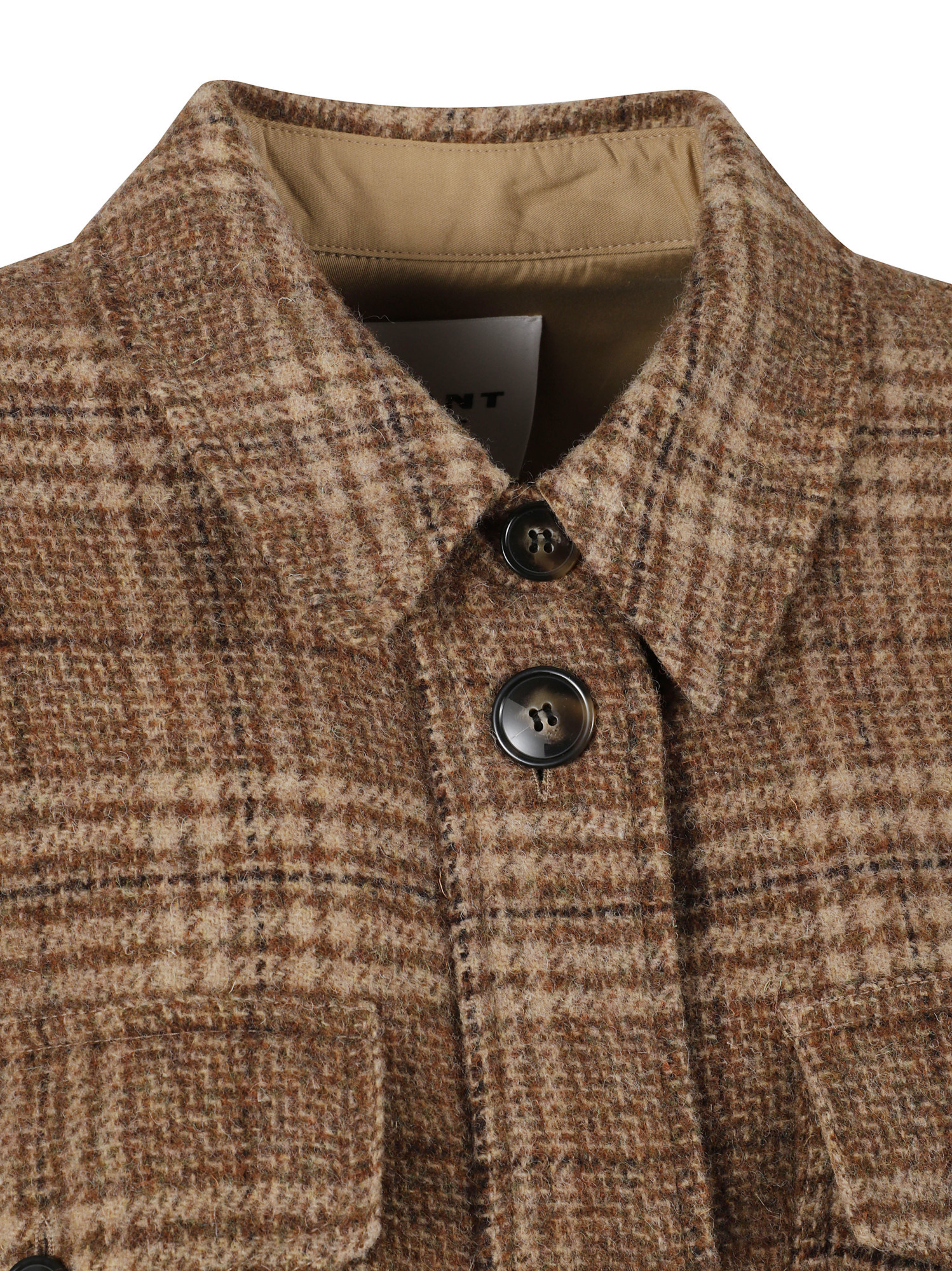 Isabel Marant Étoile Gislene Checked Long Coat In Brown