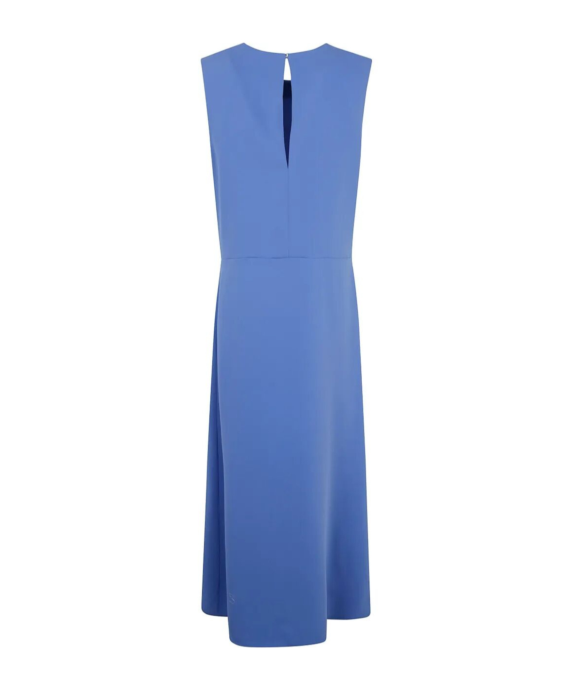 P.a.r.o.s.h Parosh Pleat Detail Sleeveless Dress In Blue