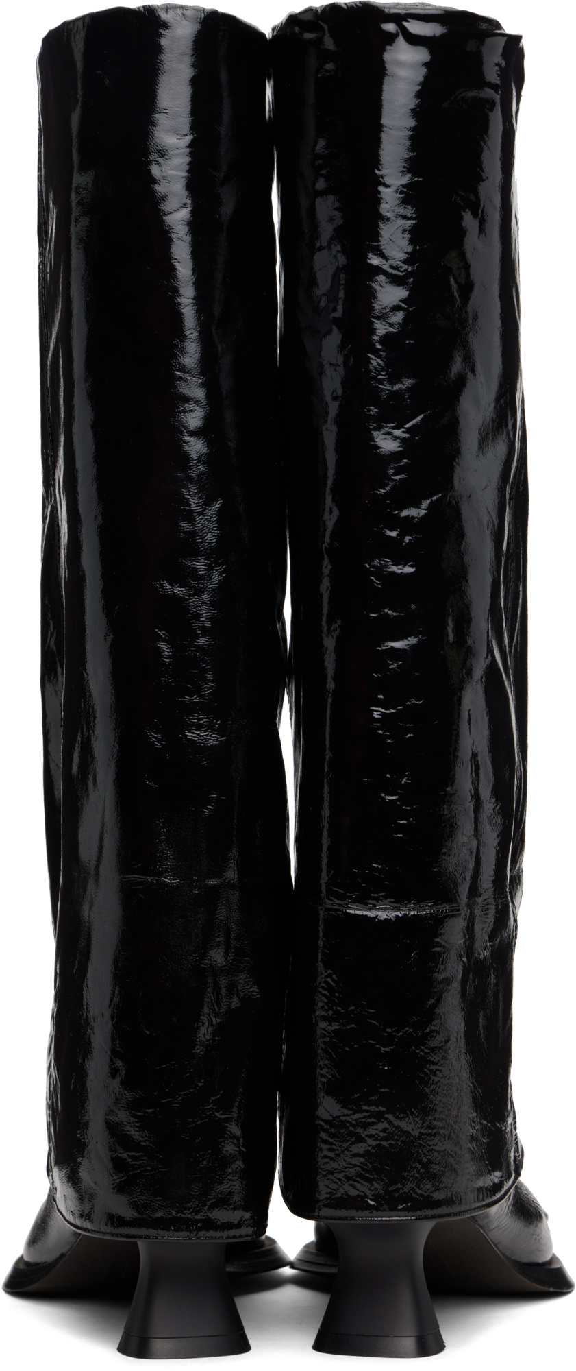 Miista Morgan Fold Over High Boots In Black