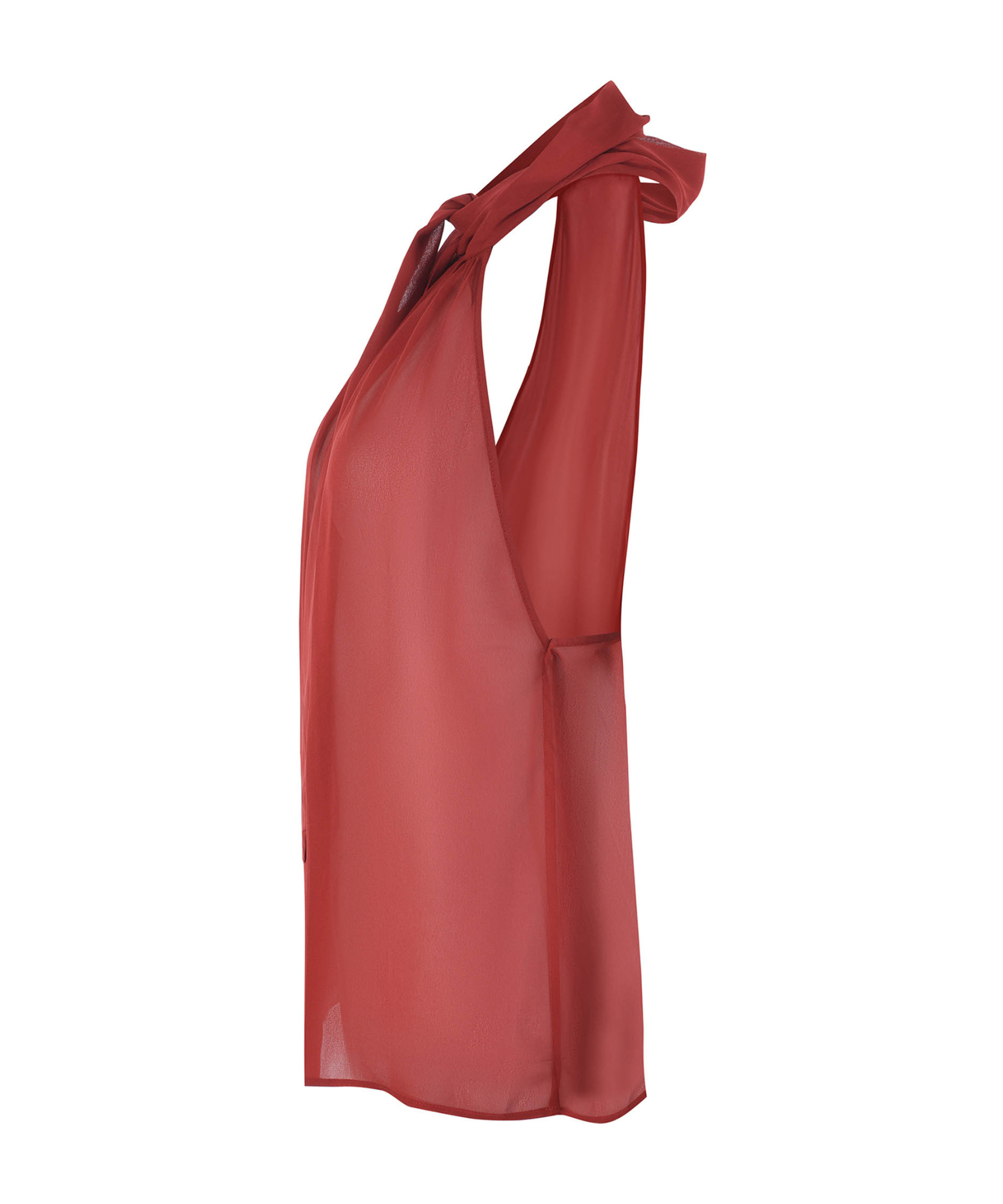 PHILOSOPHY DI LORENZO SERAFINI PHILOSOPHY DI LORENZO SERAFINI HALTERNECK SEMI-SHEER CREPE TOP