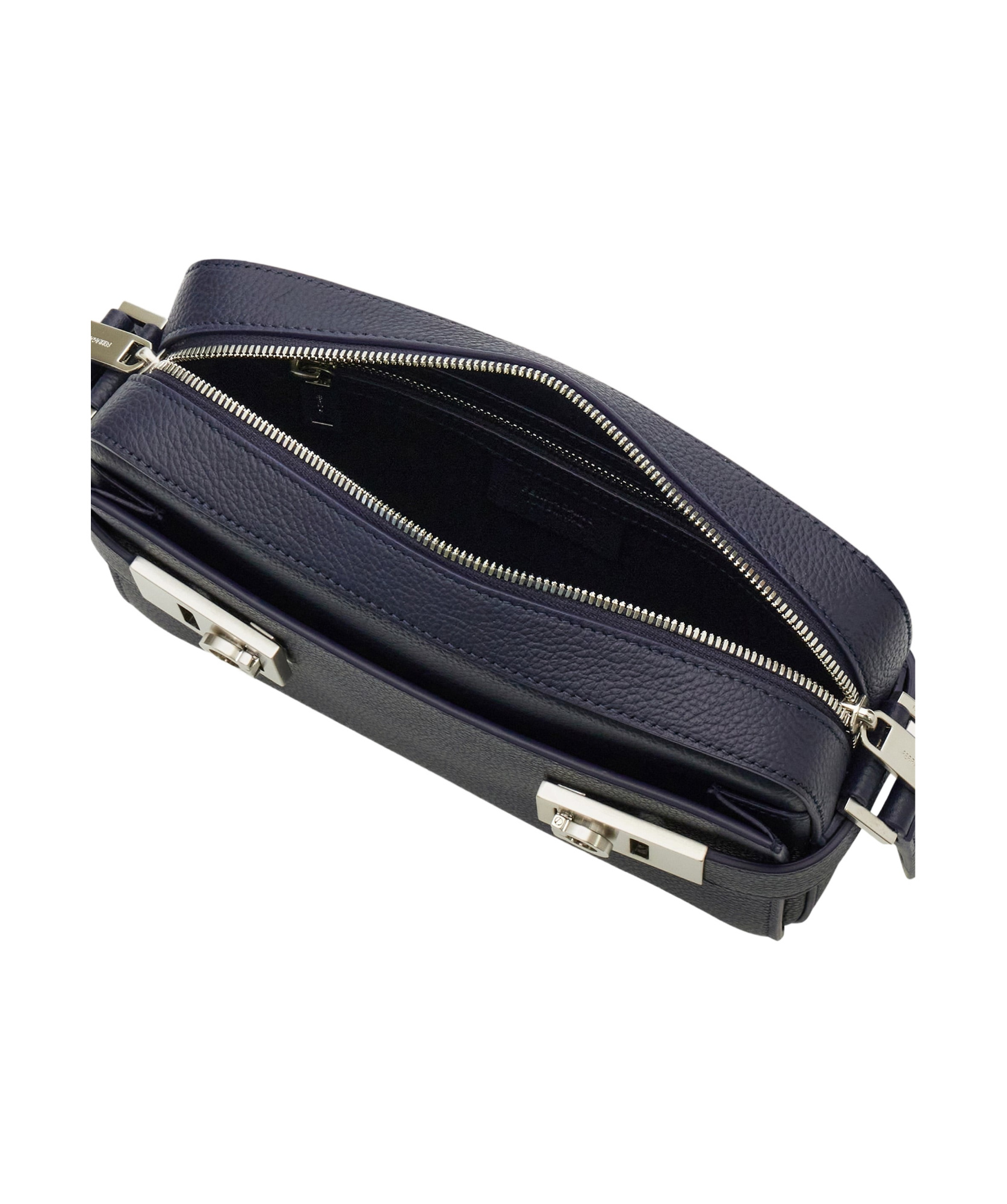 Shop Ferragamo Gancini Button Shoulder Bag In Black