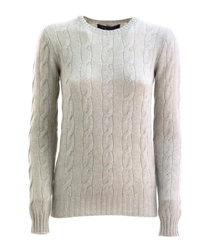 Polo Ralph Lauren Cable-knit Cashmere Sweater In Nude