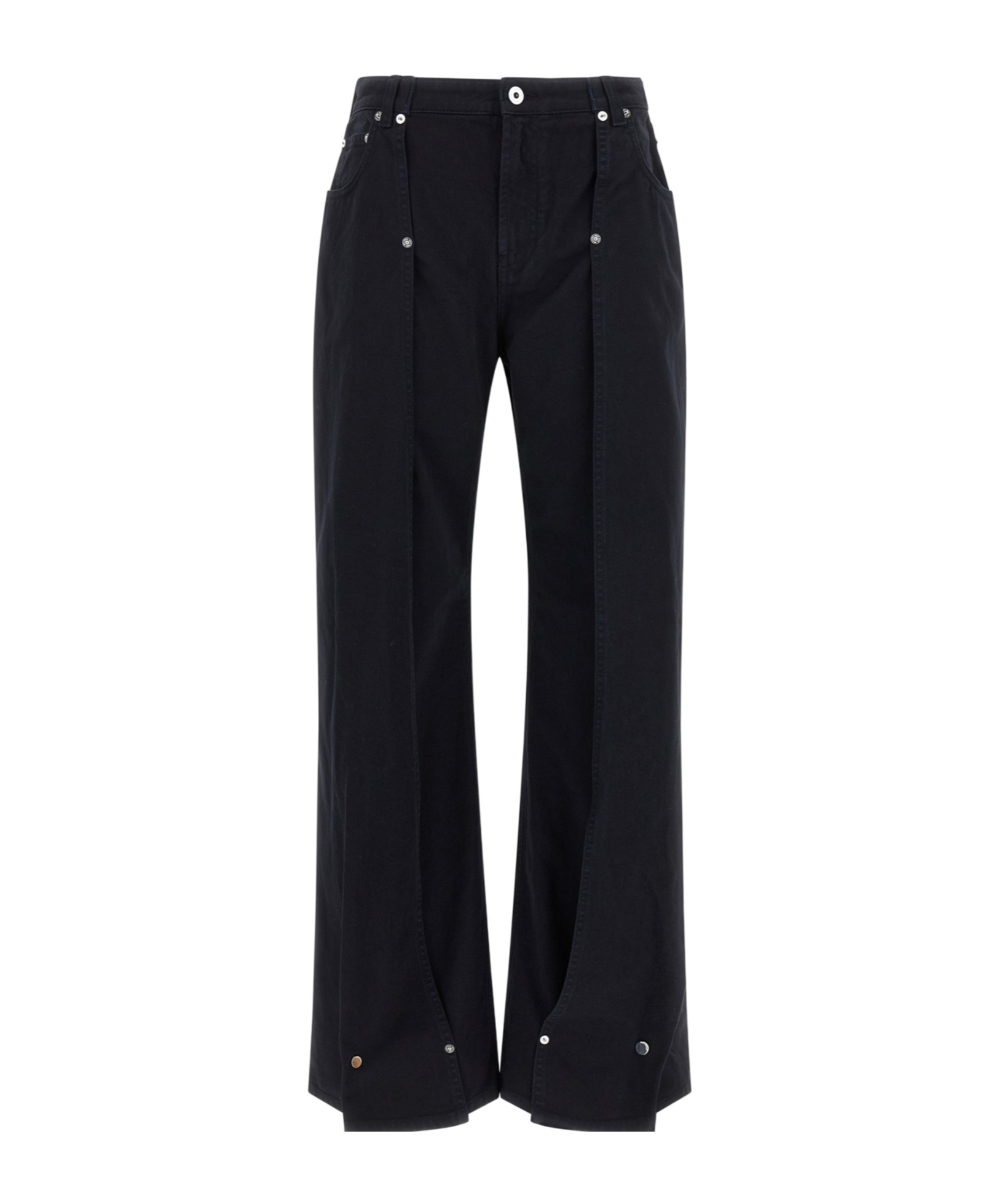 Jean Paul Gaultier Overdyed Upper Panel Denim Trouser In Black