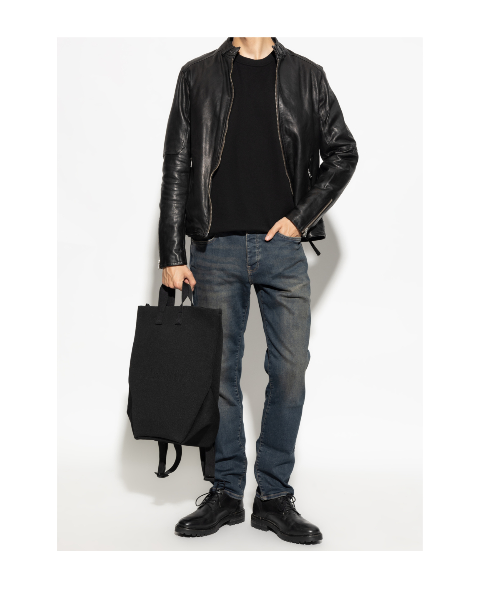 Allsaints Sid Skinny Jeans In Black