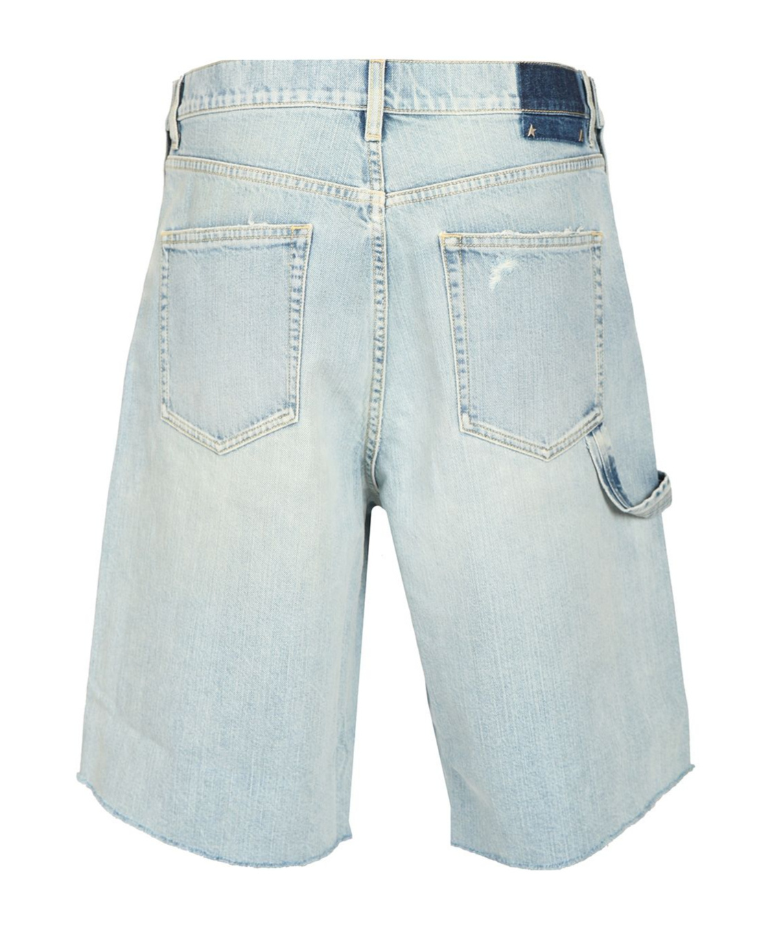 Golden Goose Denim Mike Shorts In White