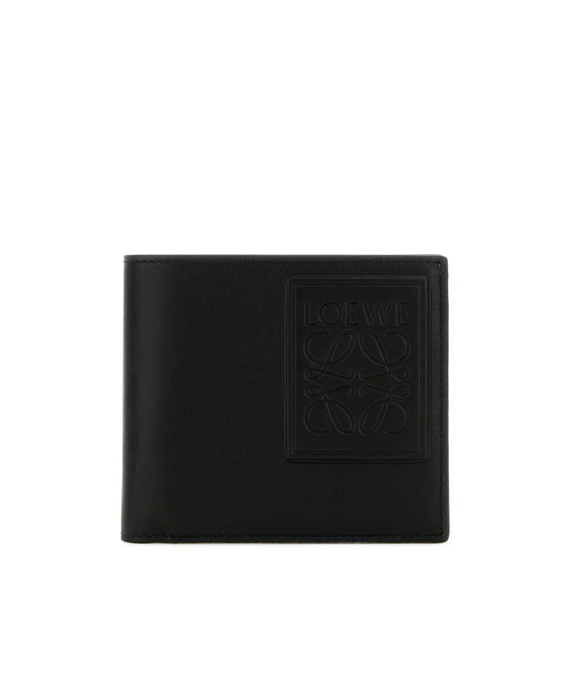 Loewe Anagram Bi-fold Leather Wallet In Black