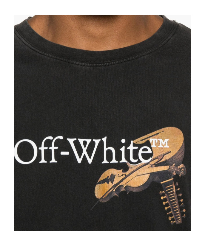 Off-white Logo-print Graphic T-shirt In Black
