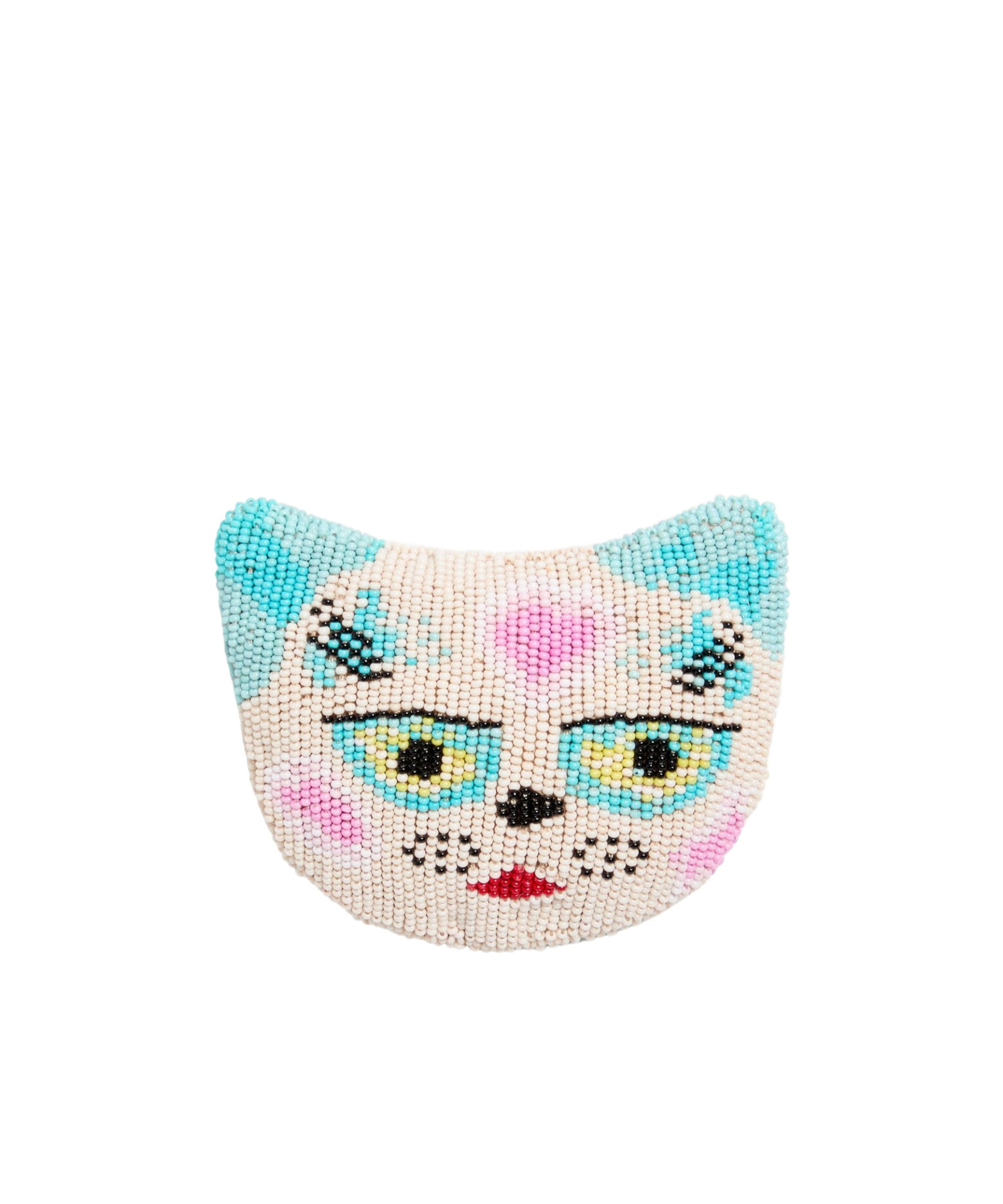 Valentino Garavani Le Chat De La Maison Brooch In Jacquard Fabric With Resin Bead Embroidery Woman M