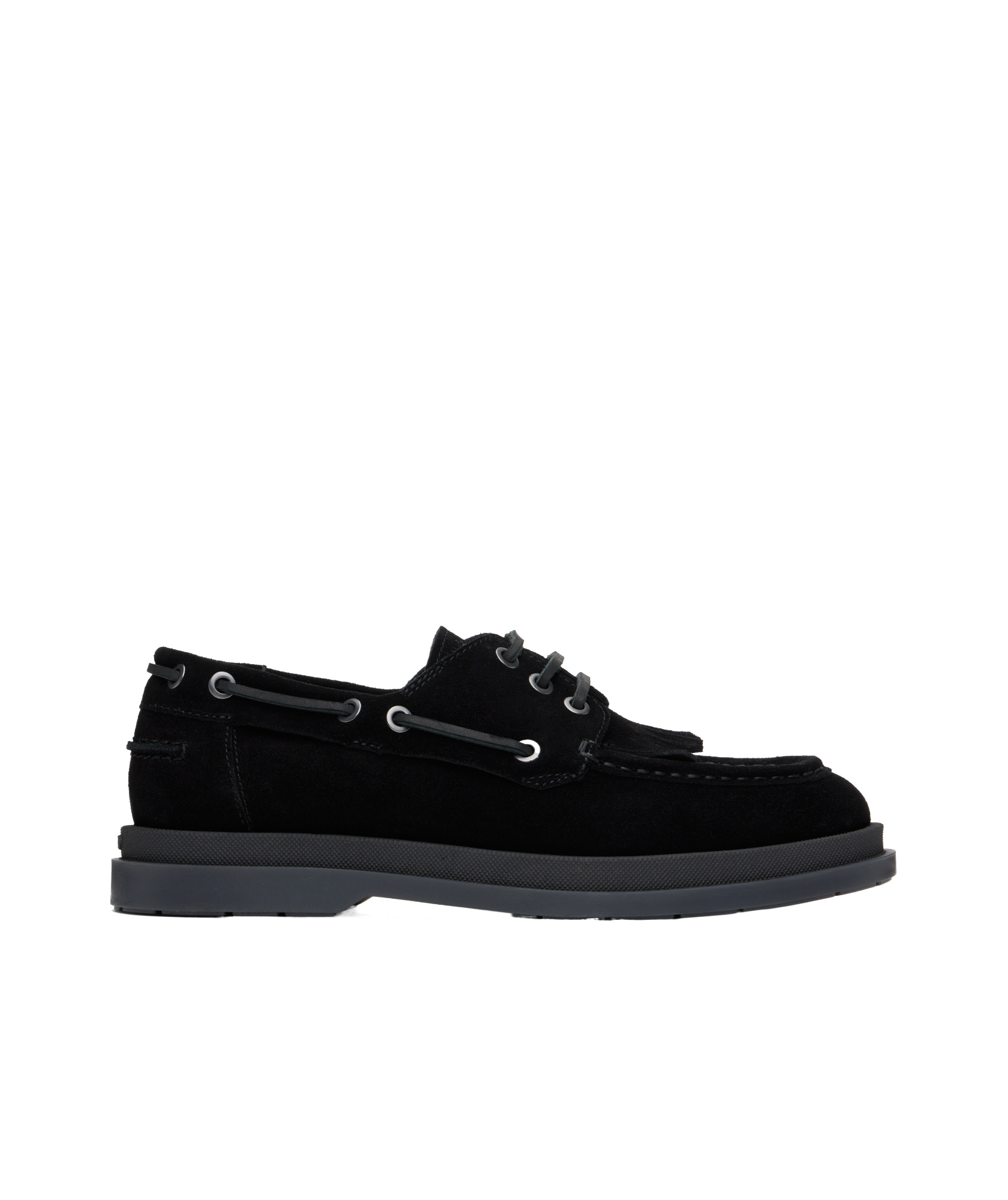 Hugo Boss Round Toe Loafers In Black