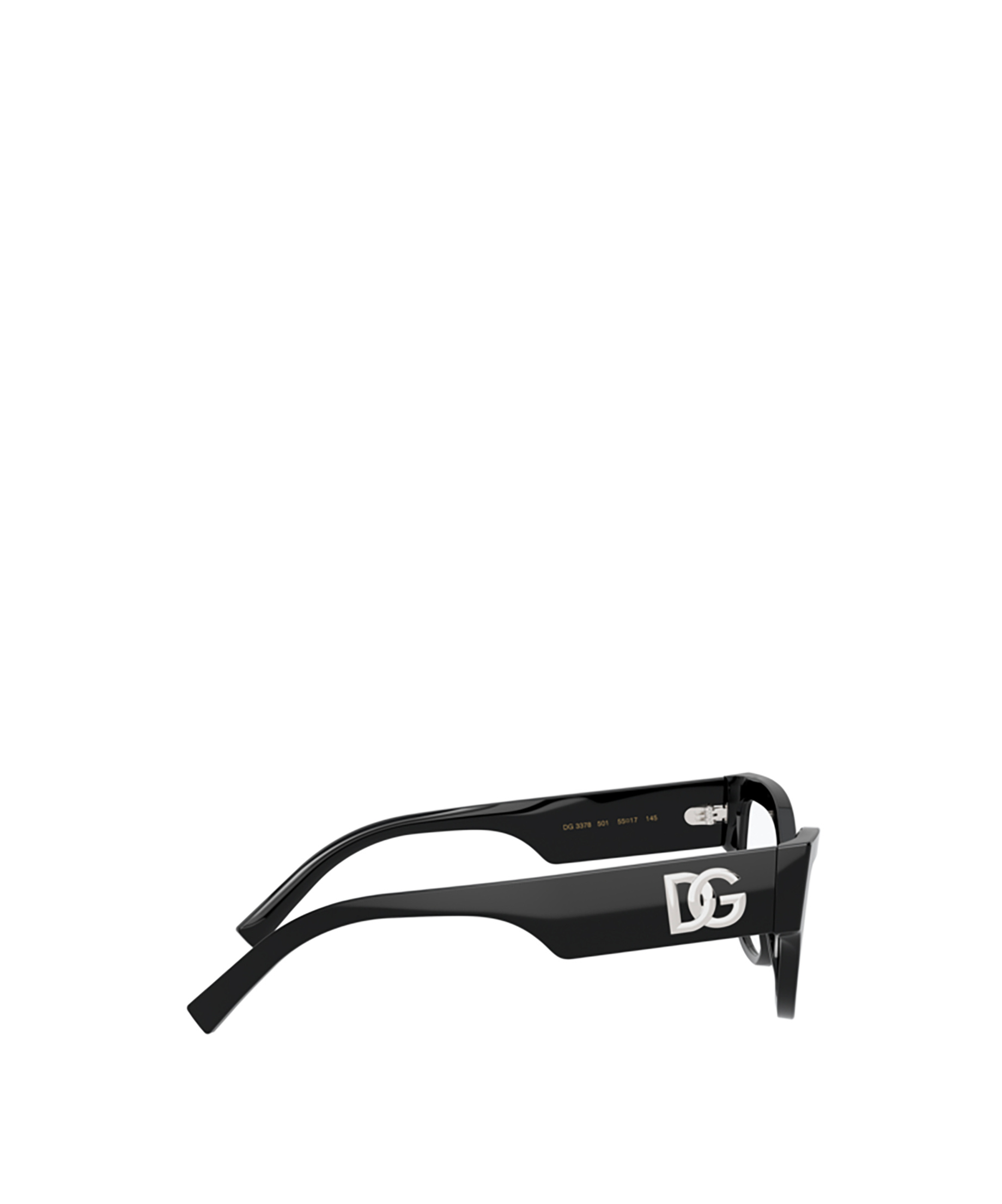 Dolce & Gabbana Cat Eye-frame Logo-lettering Glasses In Black