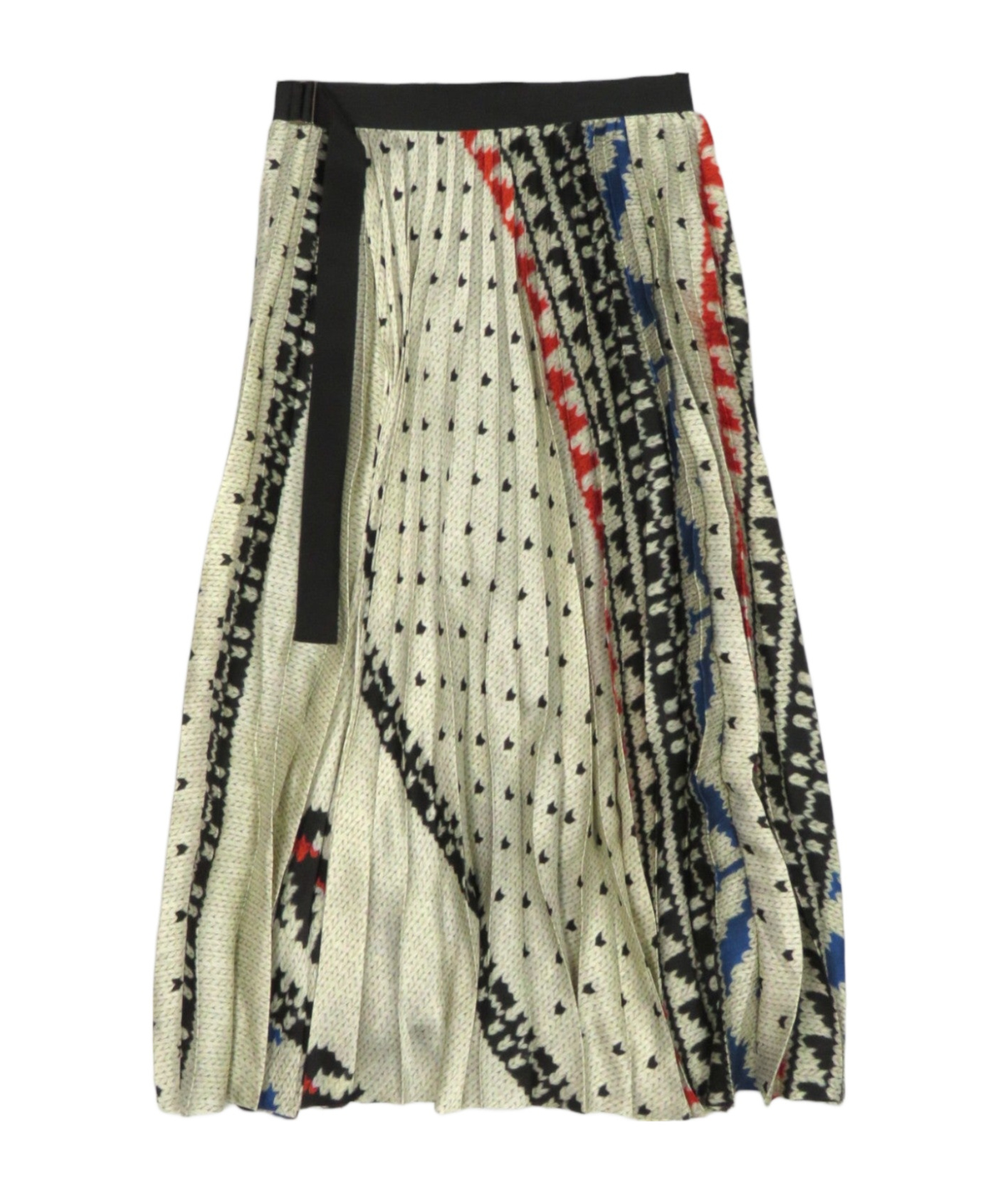 Sacai Pattern Knitted Printed Skirt In Multi