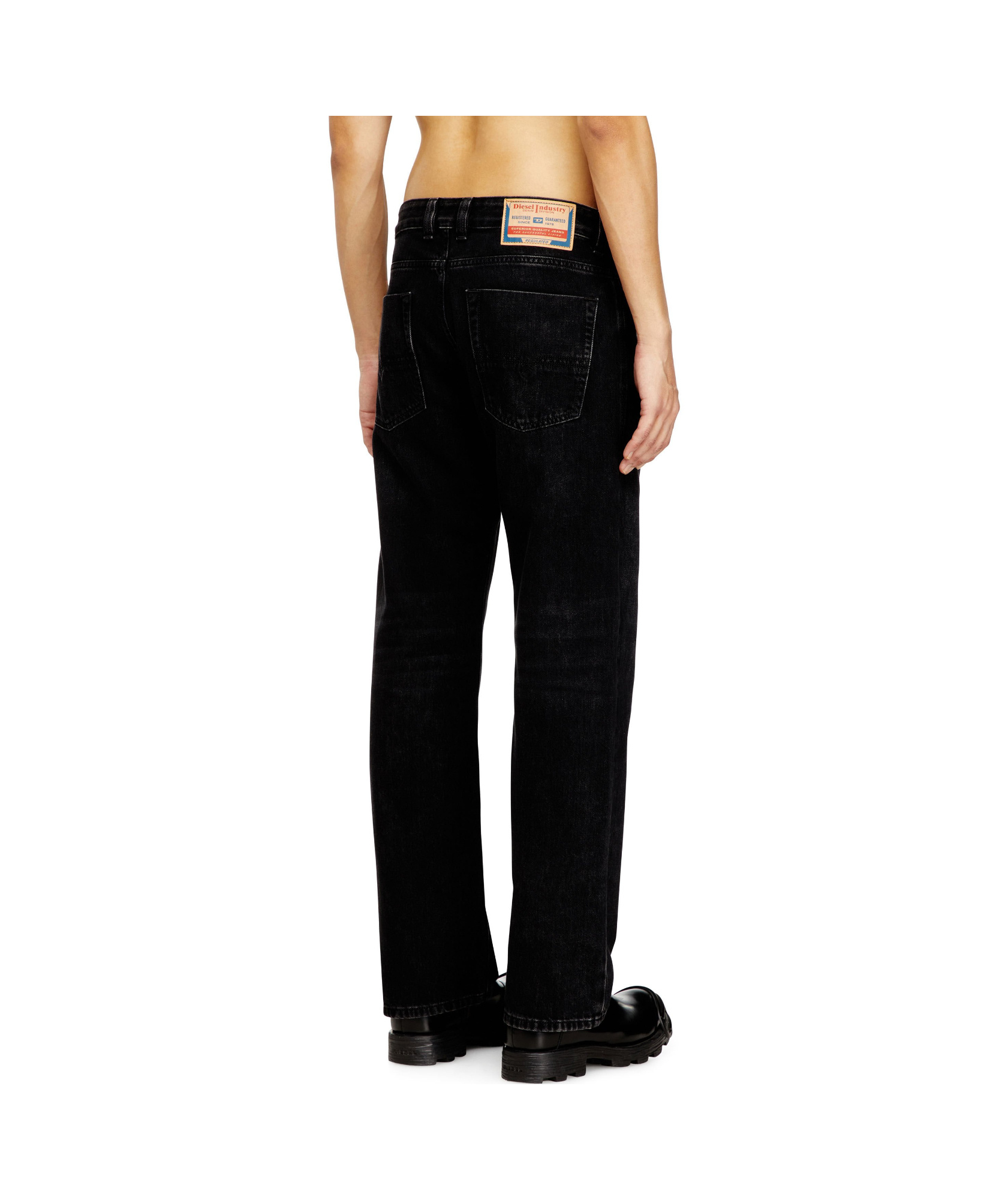 Diesel 1980 Five-pocket Trousers Featuring Belt Loops In Black