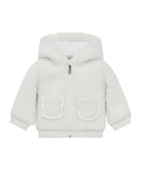 Moncler Long-sleeved Hooded Sweatshirt In White