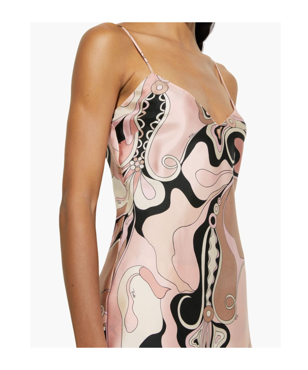 Pucci Orchidee Print Silk Twill Camisole Top In Nude