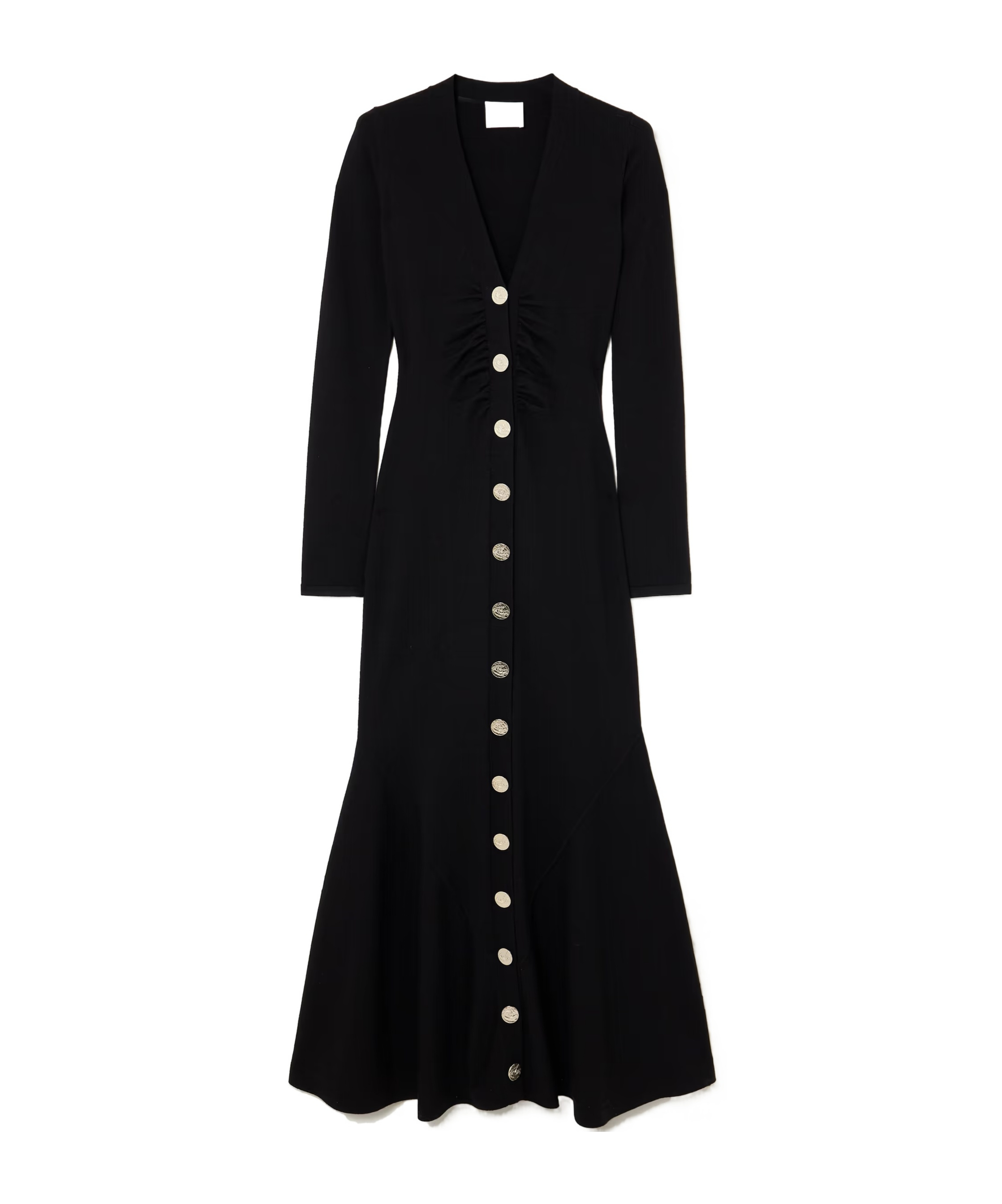 Galvan Embellished Merino Wool-blend Maxi Dress In Black