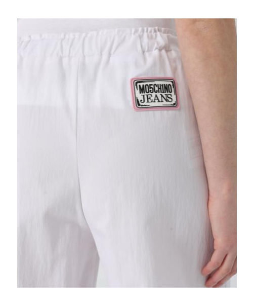 Moschino Drawstring Casual Pants In White