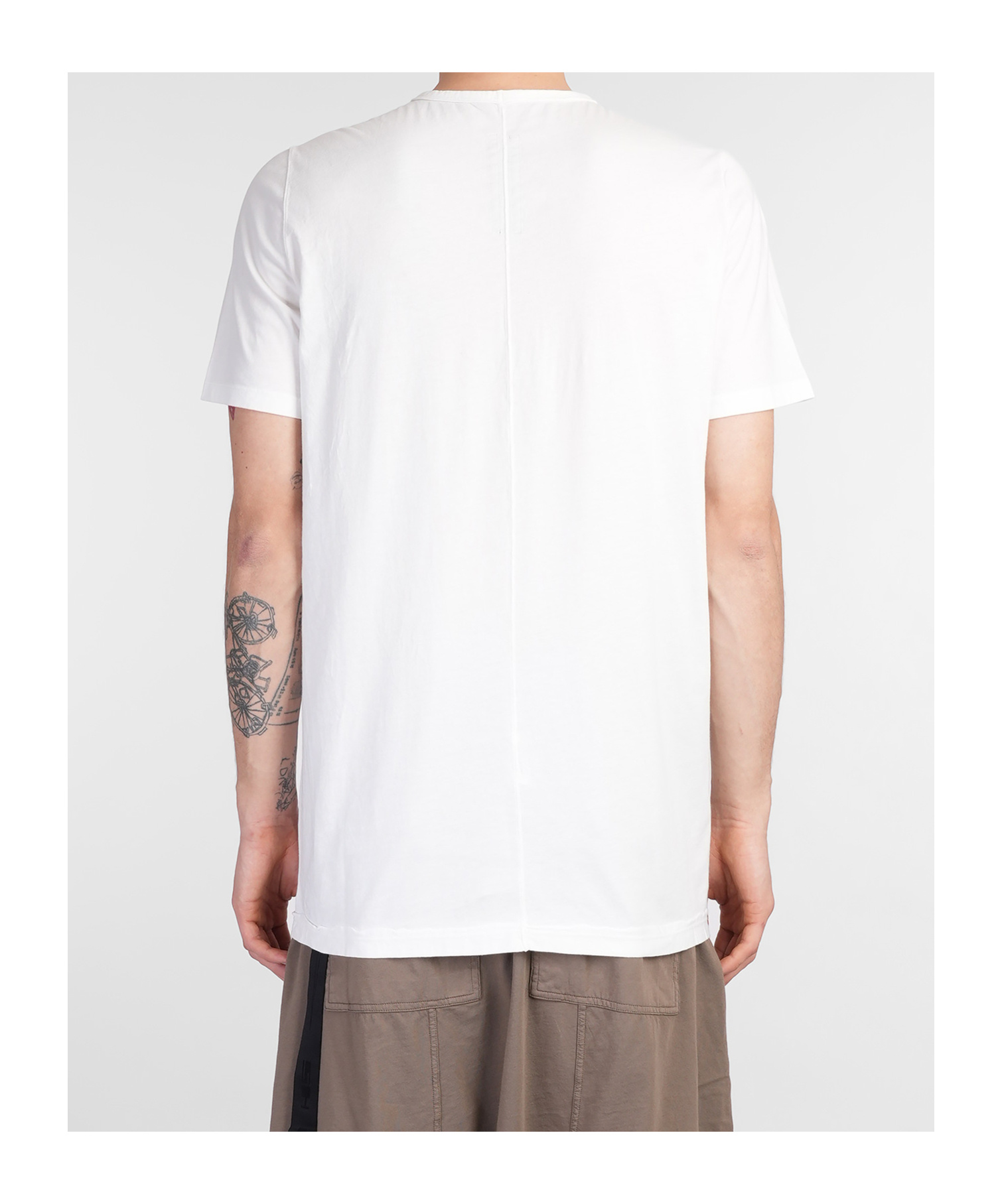 Rick Owens Drkshdw Level T-shirt With Crew Neck And Graphic Print In White