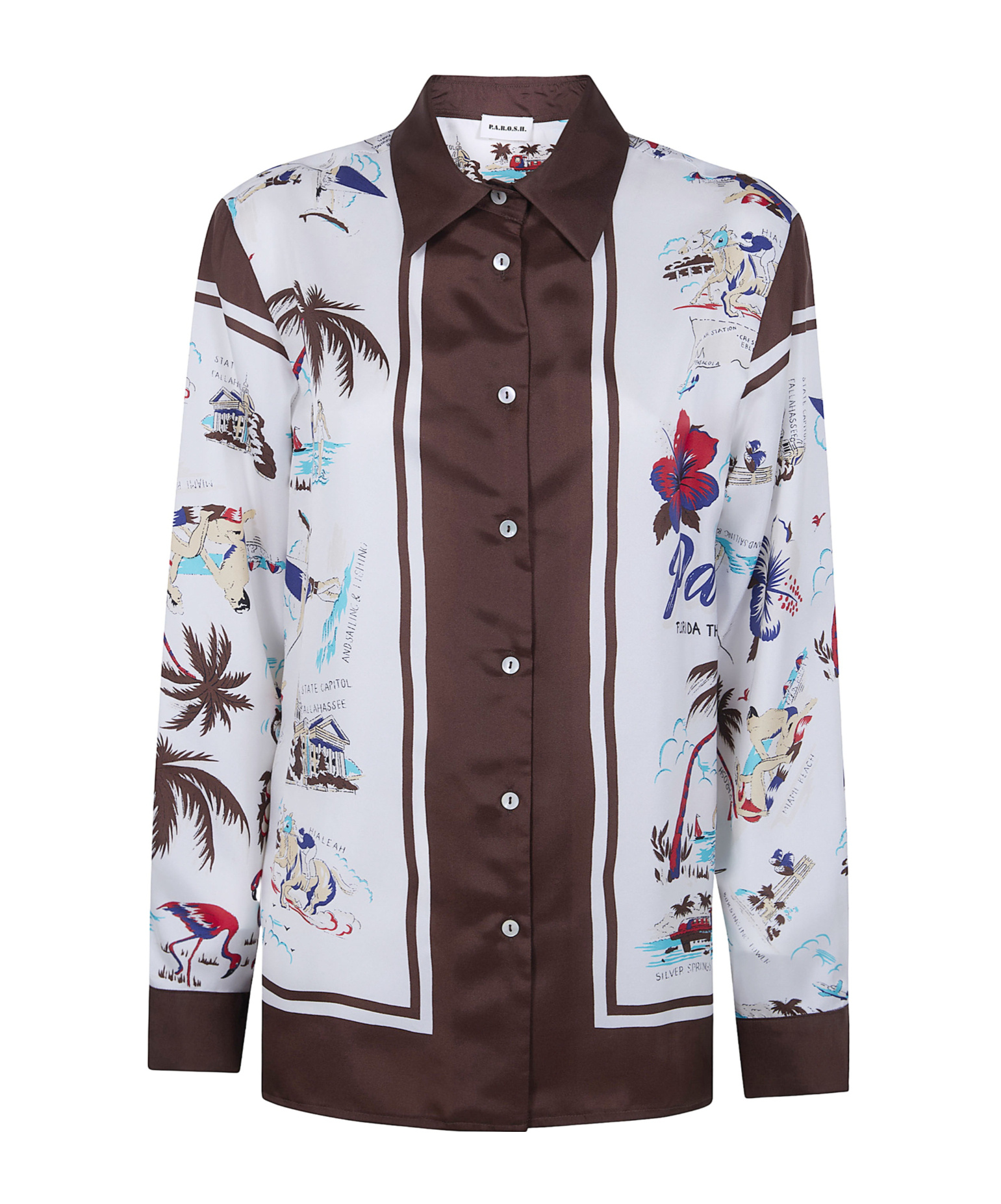 P.a.r.o.s.h Long Sleeve Shirt In Brown