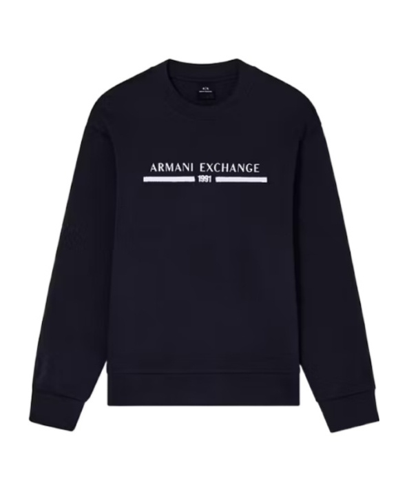 Armani Exchange Crew Neck Sweatshirt In Blue