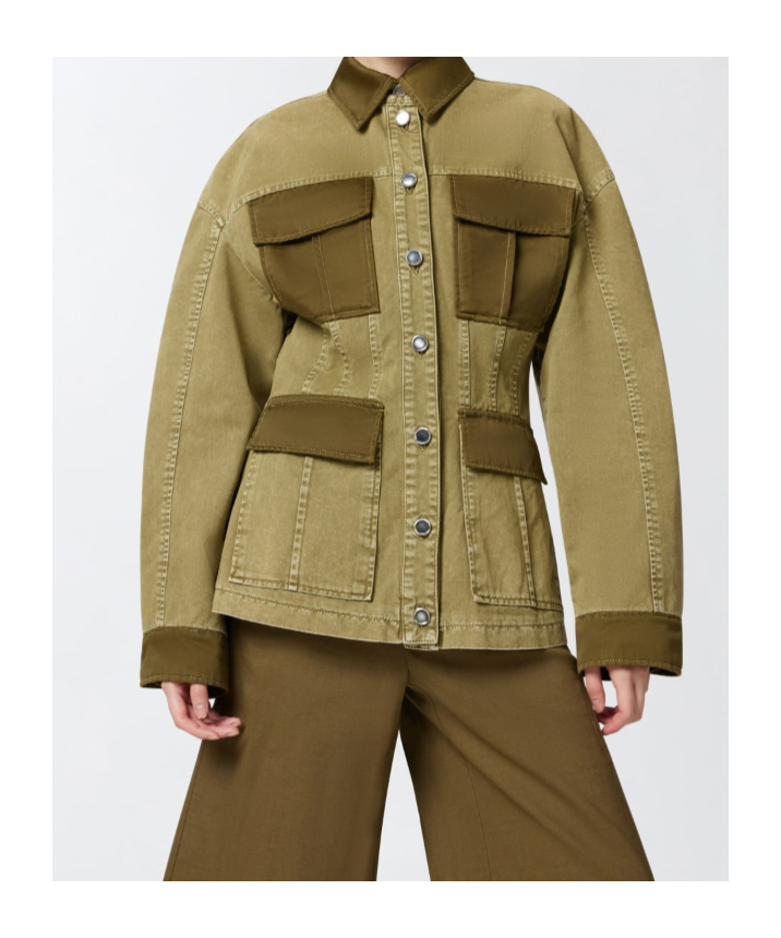 Pinko Field Jacket With Pockets In Multi