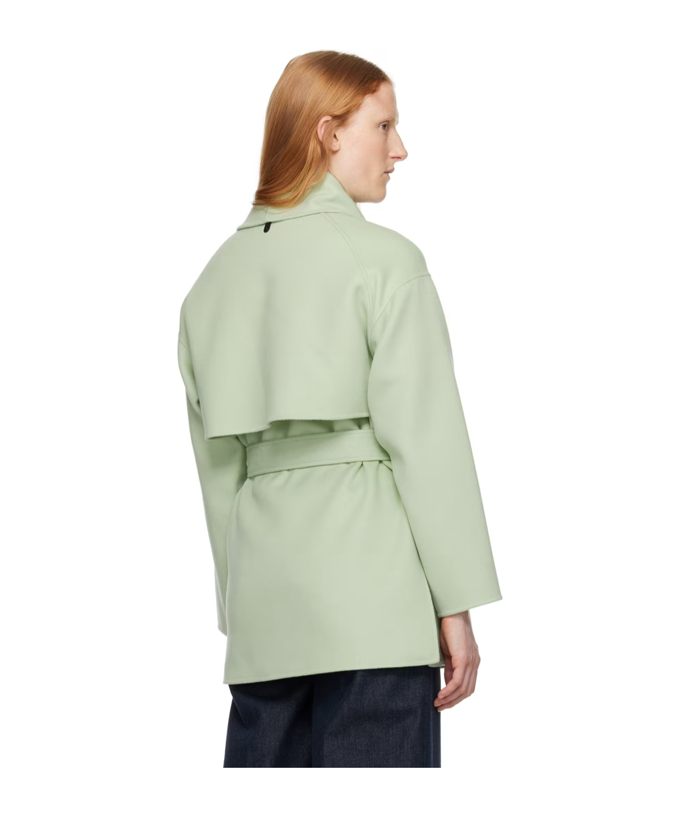 Mackage Lapel Belt Coat In Green