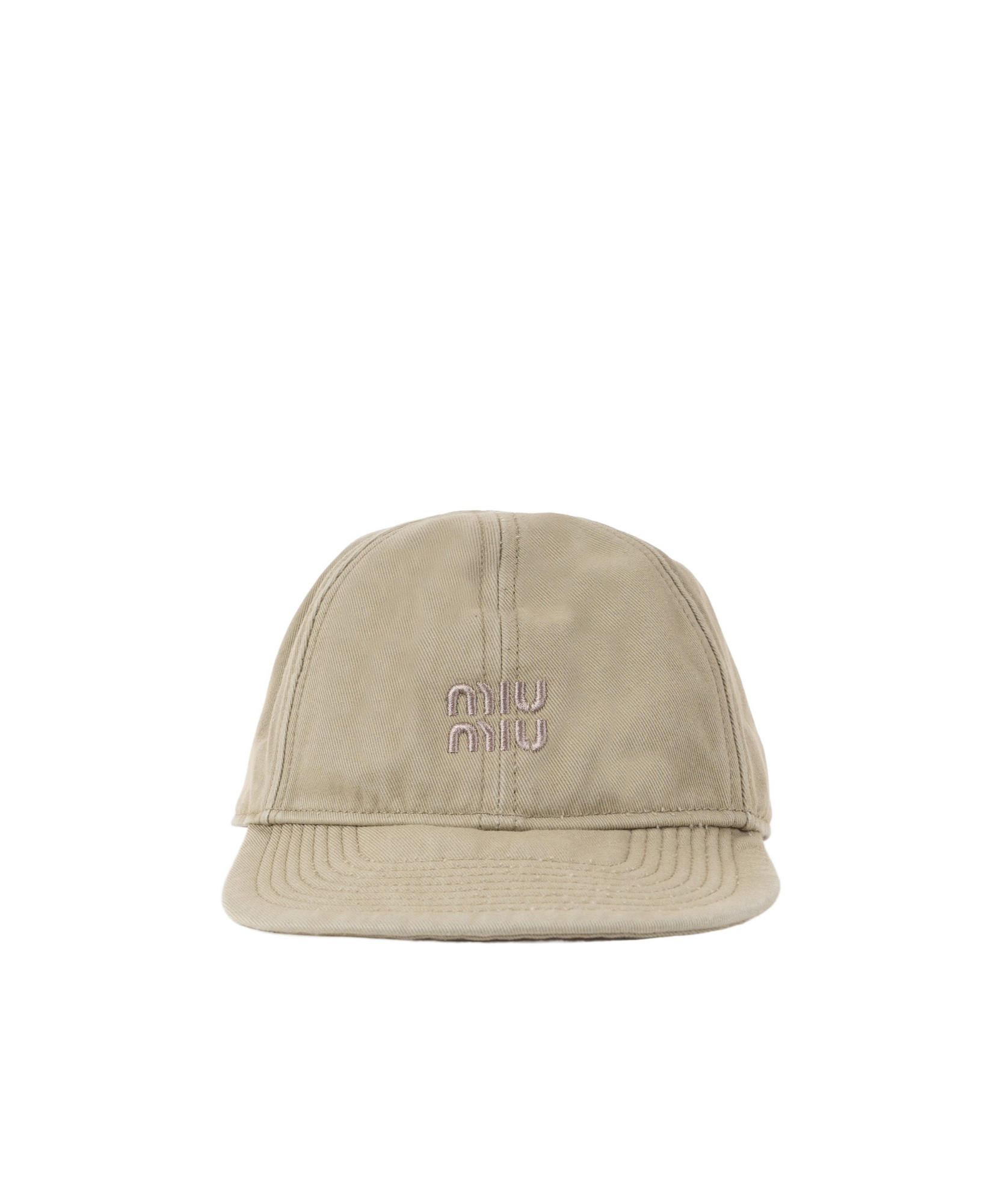 Miu Miu Logo Baseball Cap In Nude