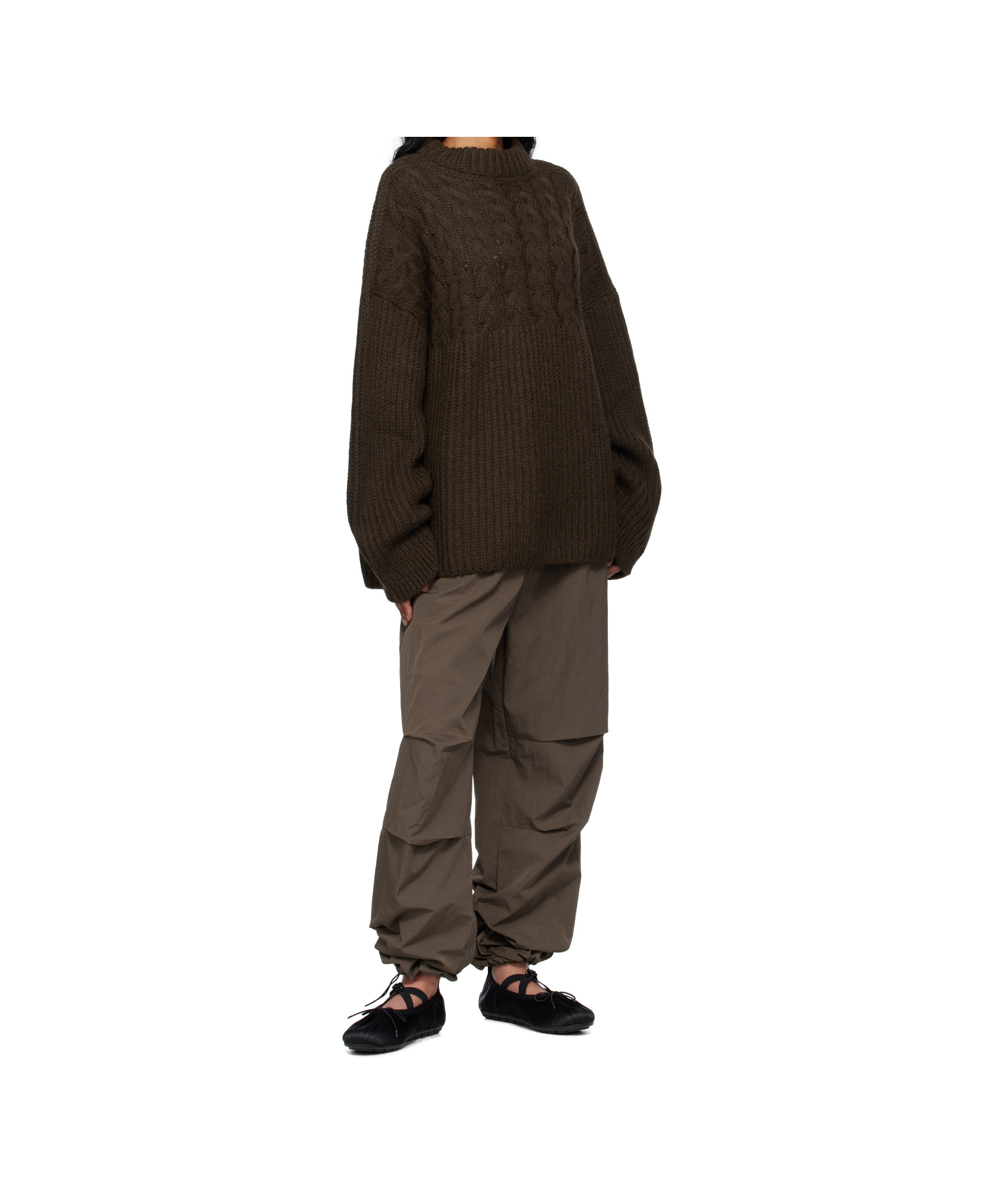 Cecilie Bahnsen Long Sleeve Sweater In Brown