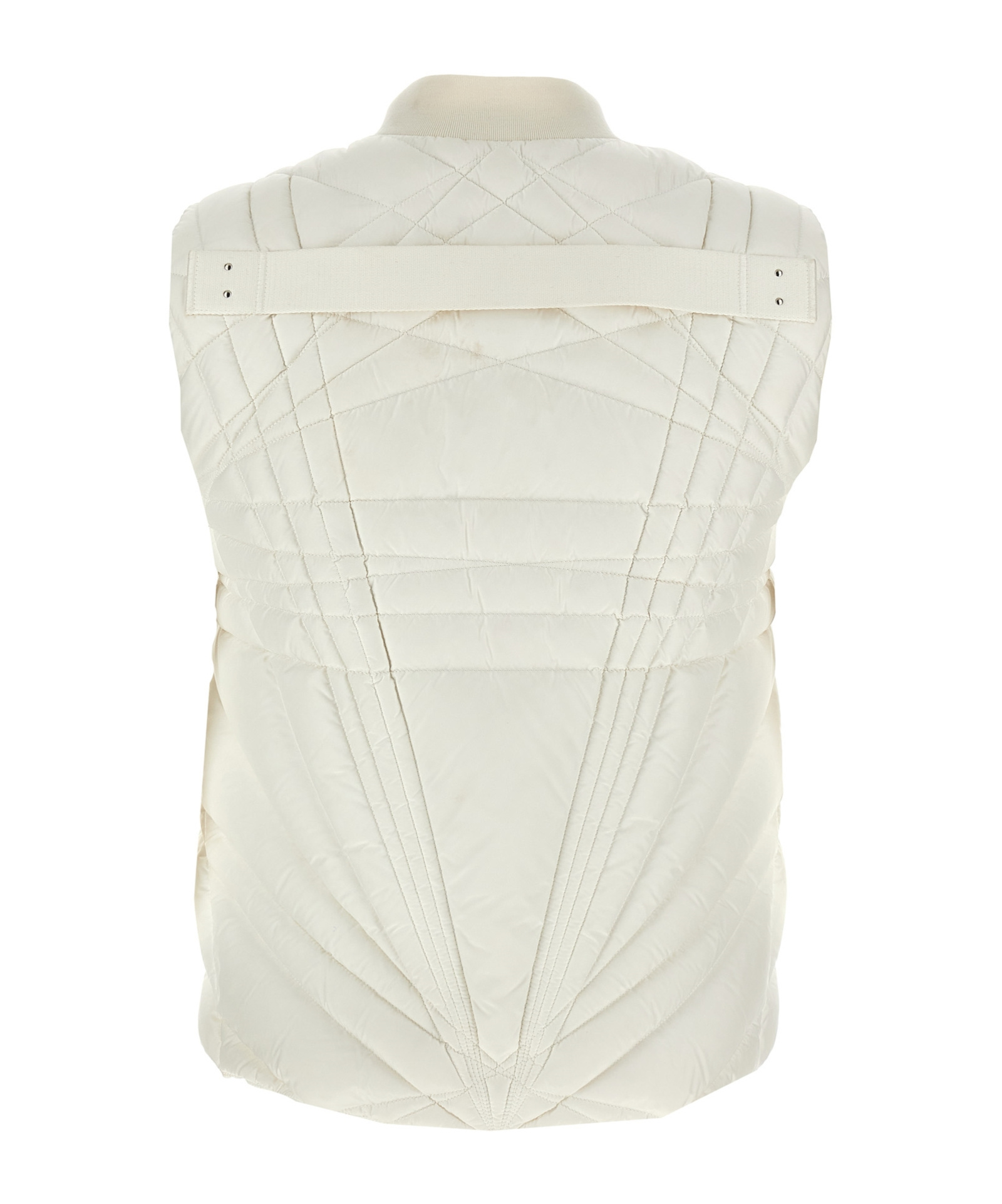 Moncler X Rick Owens Zippered Down Vest In White