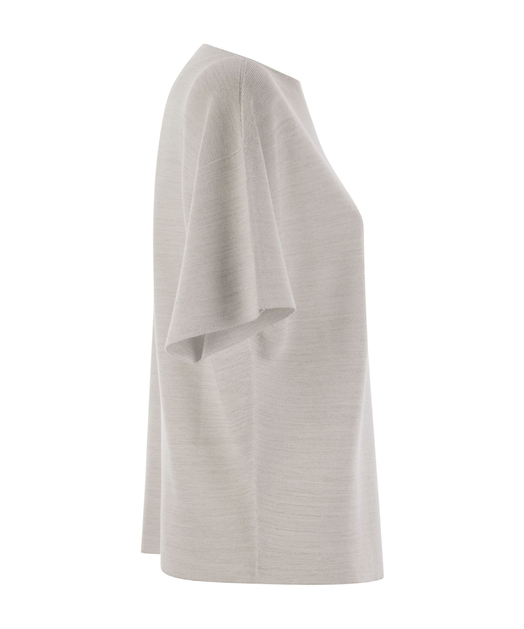 Shop Fabiana Filippi Boat Collar Knitted Pullover In Gray