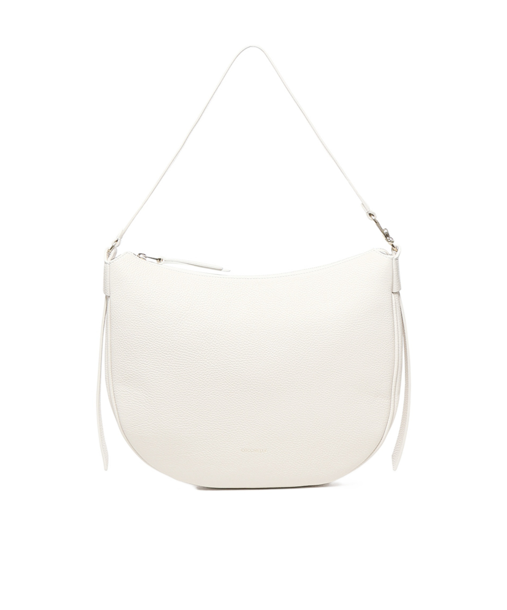 Coccinelle C-easy Zip-up Medium Shoulder Bag In White