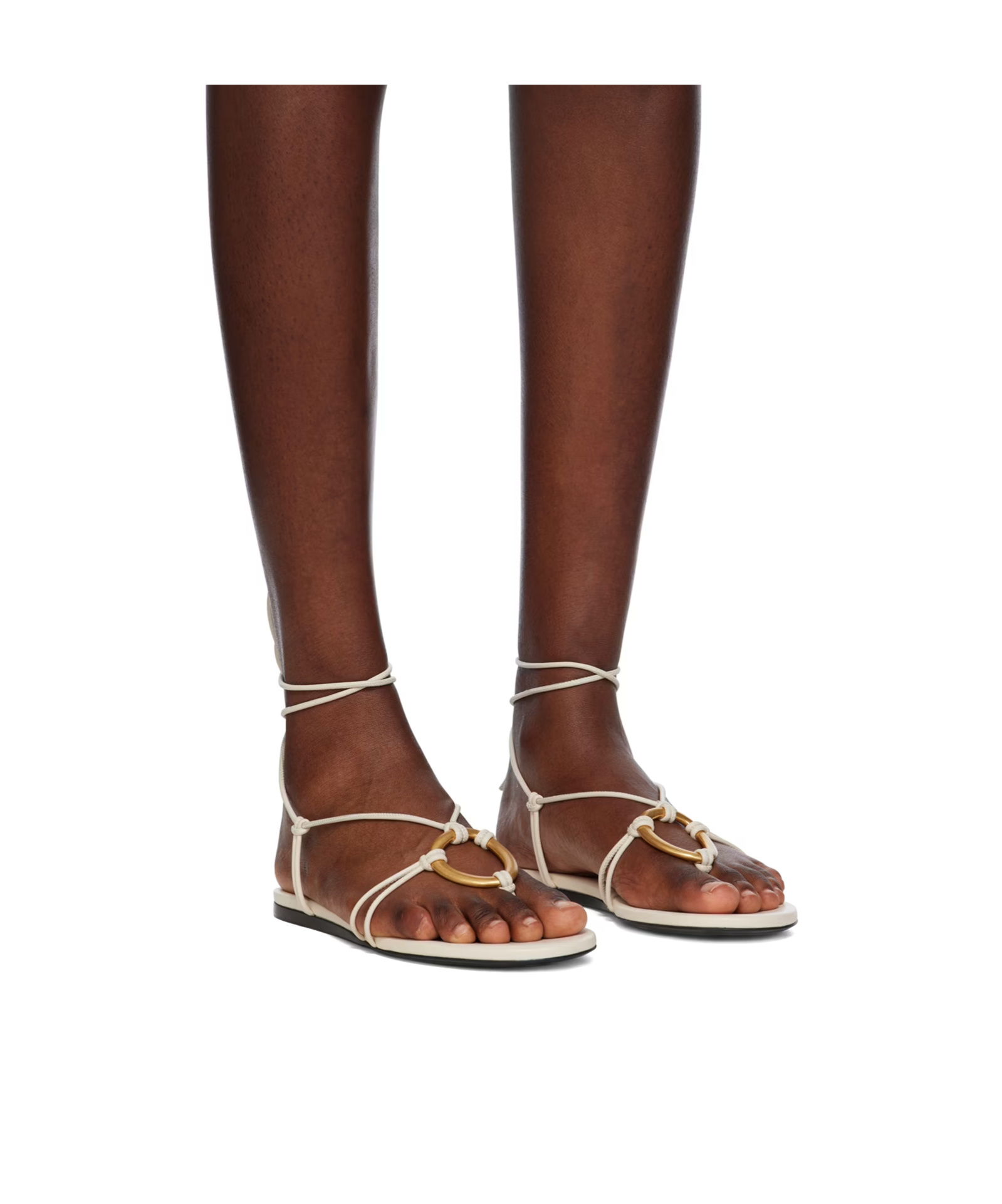 Proenza Schouler Hoop Pin-toed Flat Sandals In Red