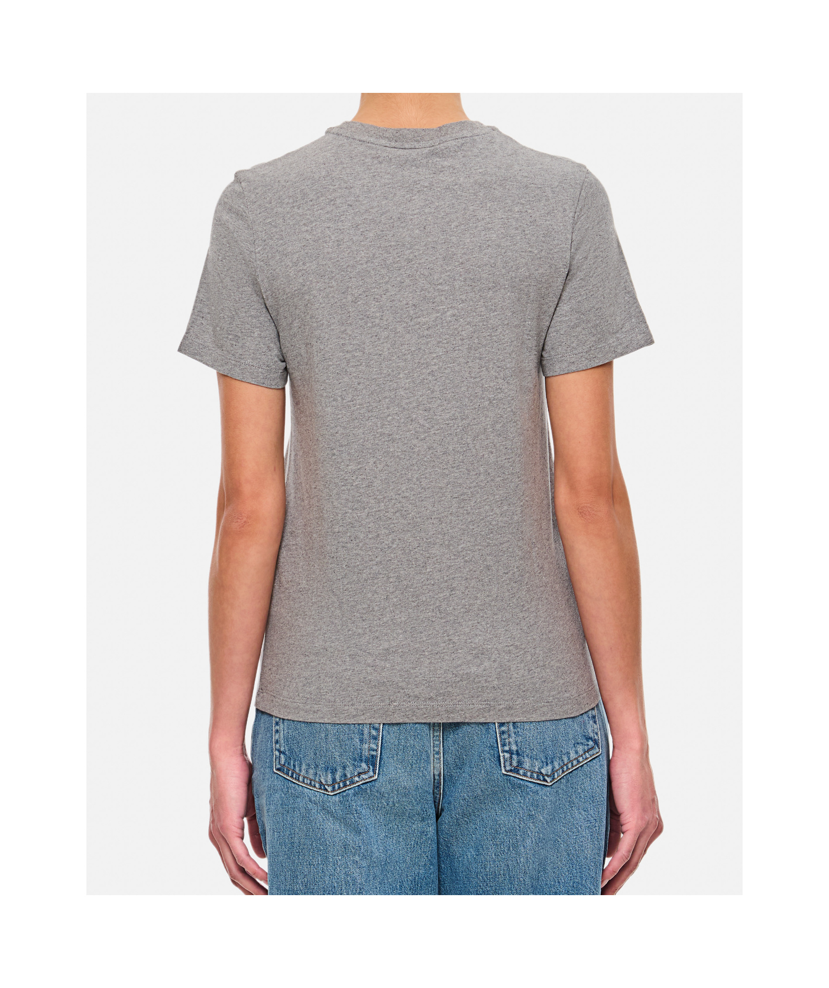 Shop Maison Kitsuné Bold Fox Head Patch Crewneck T-shirt In Gray
