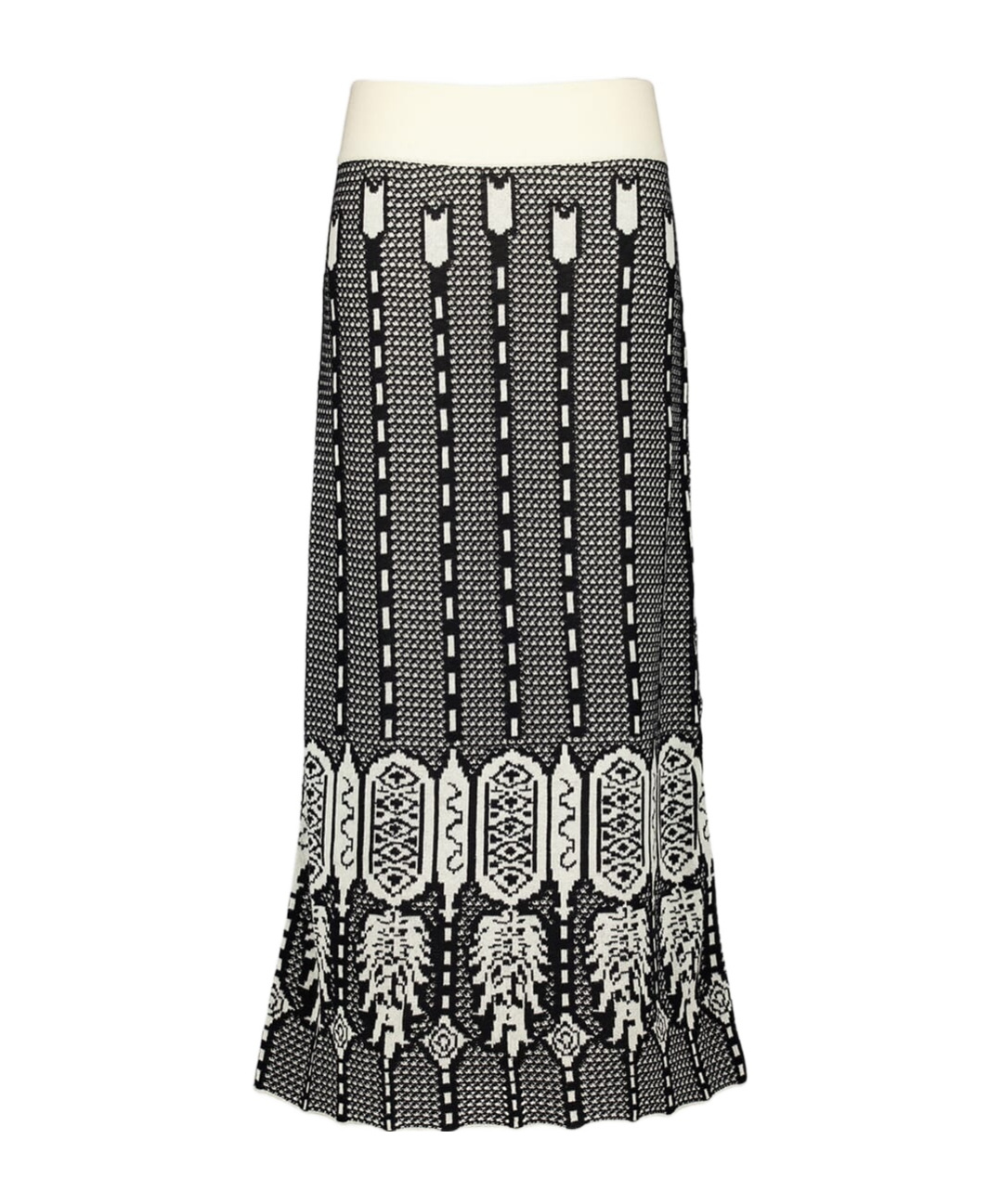 Johanna Ortiz Energy Matrix Midi Skirt In Black