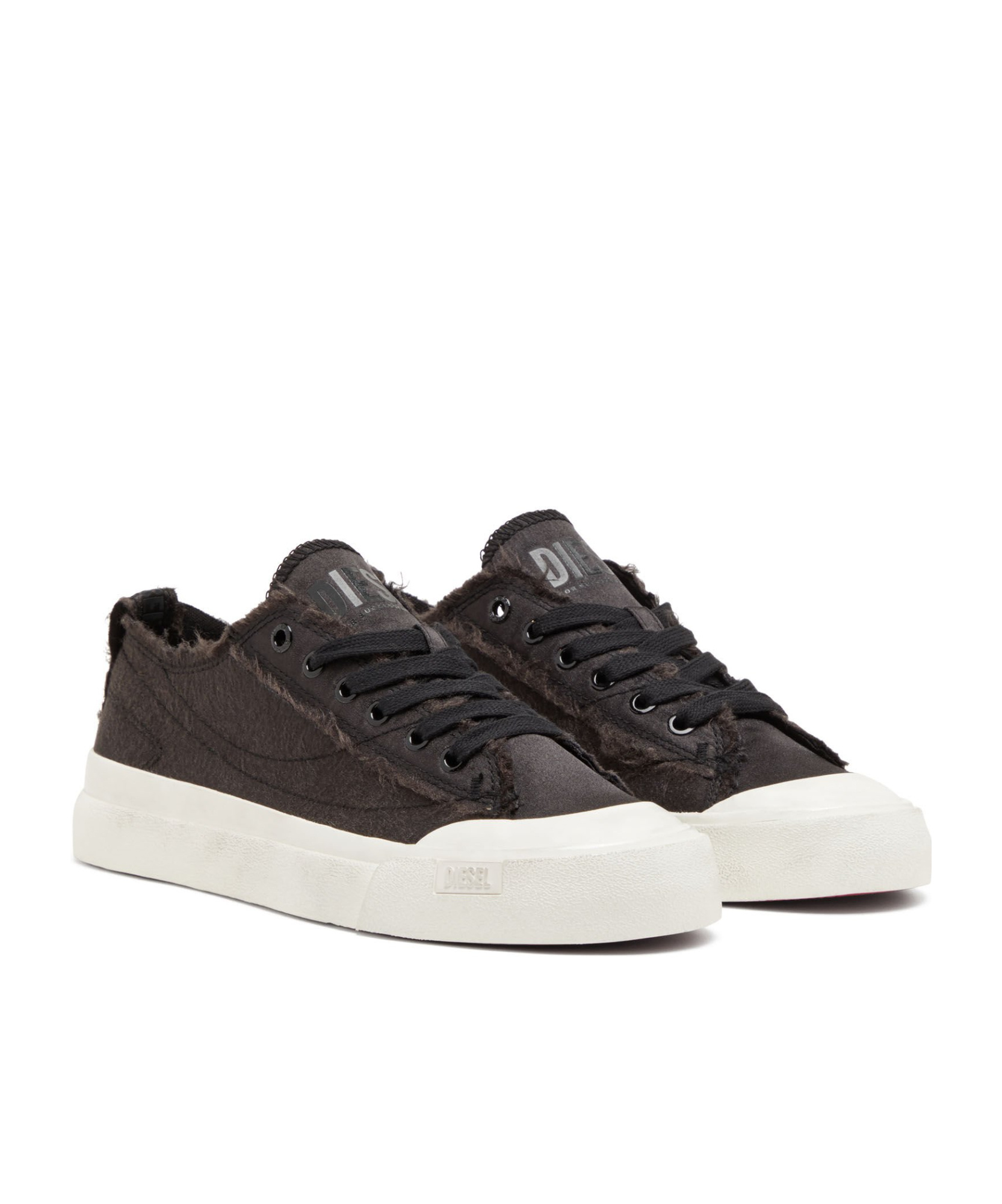 Diesel S-athos Distressed Sneakers In Black